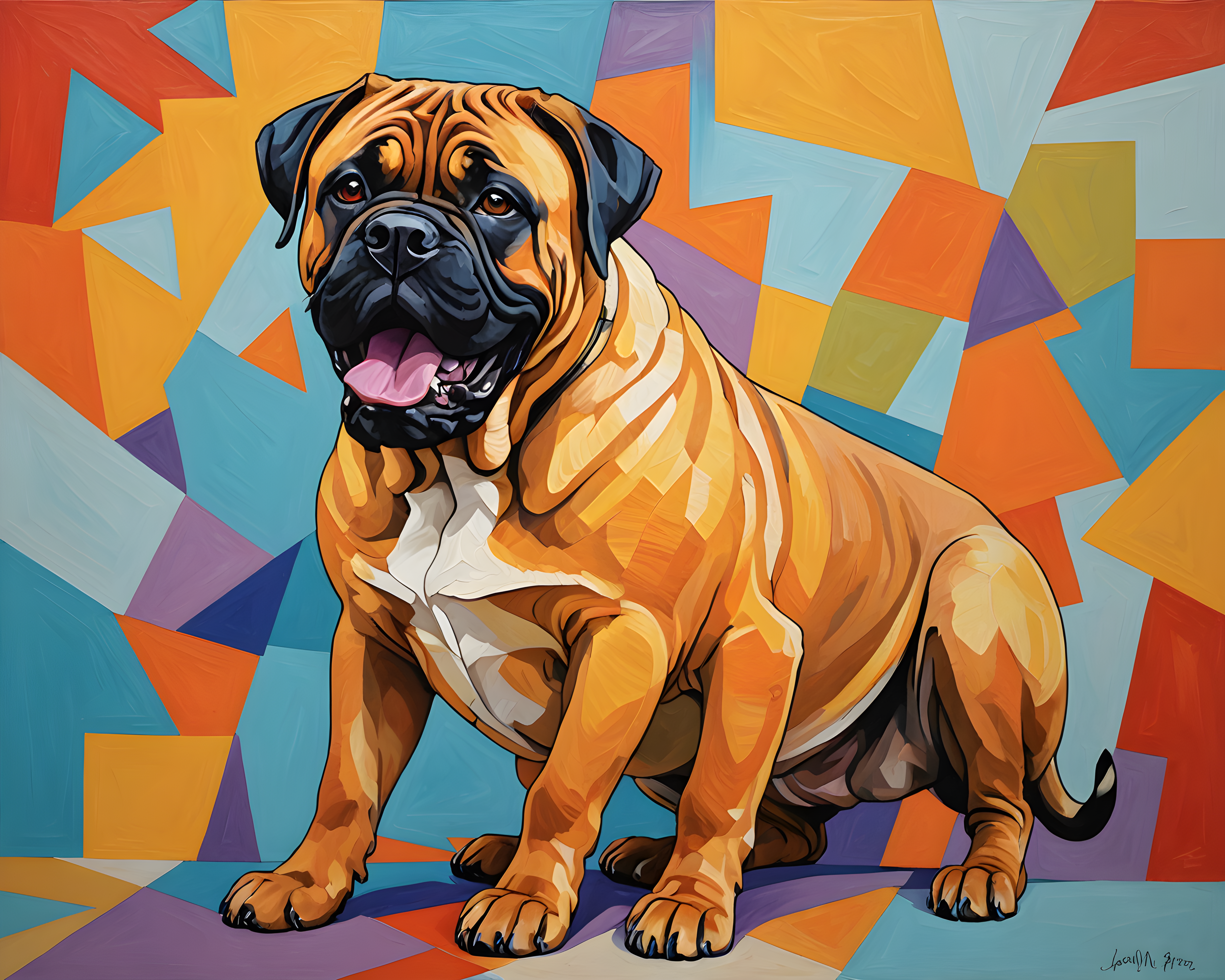 Bullmastiff — Abstract (Happy)