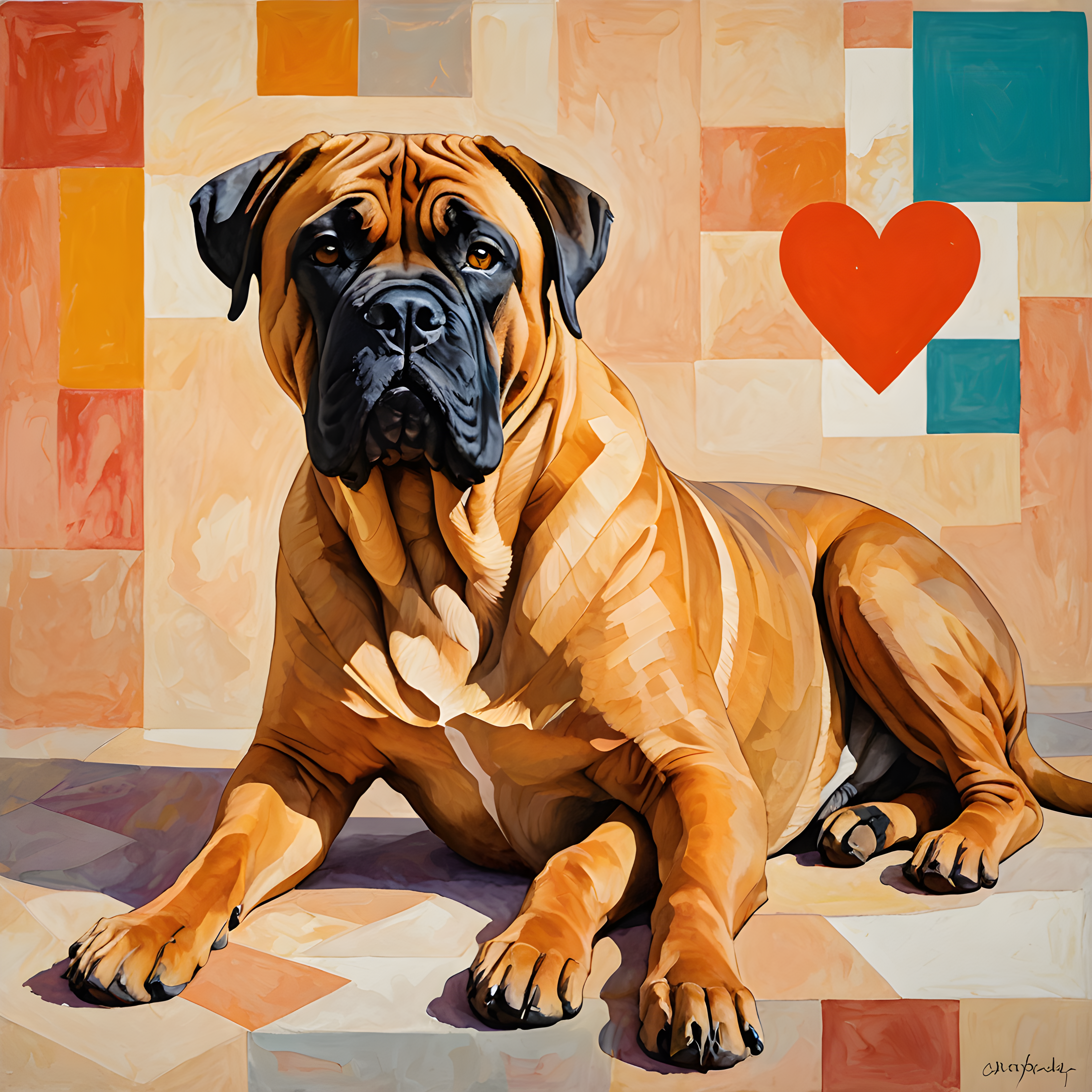 Bullmastiff — Abstract (Romantic)