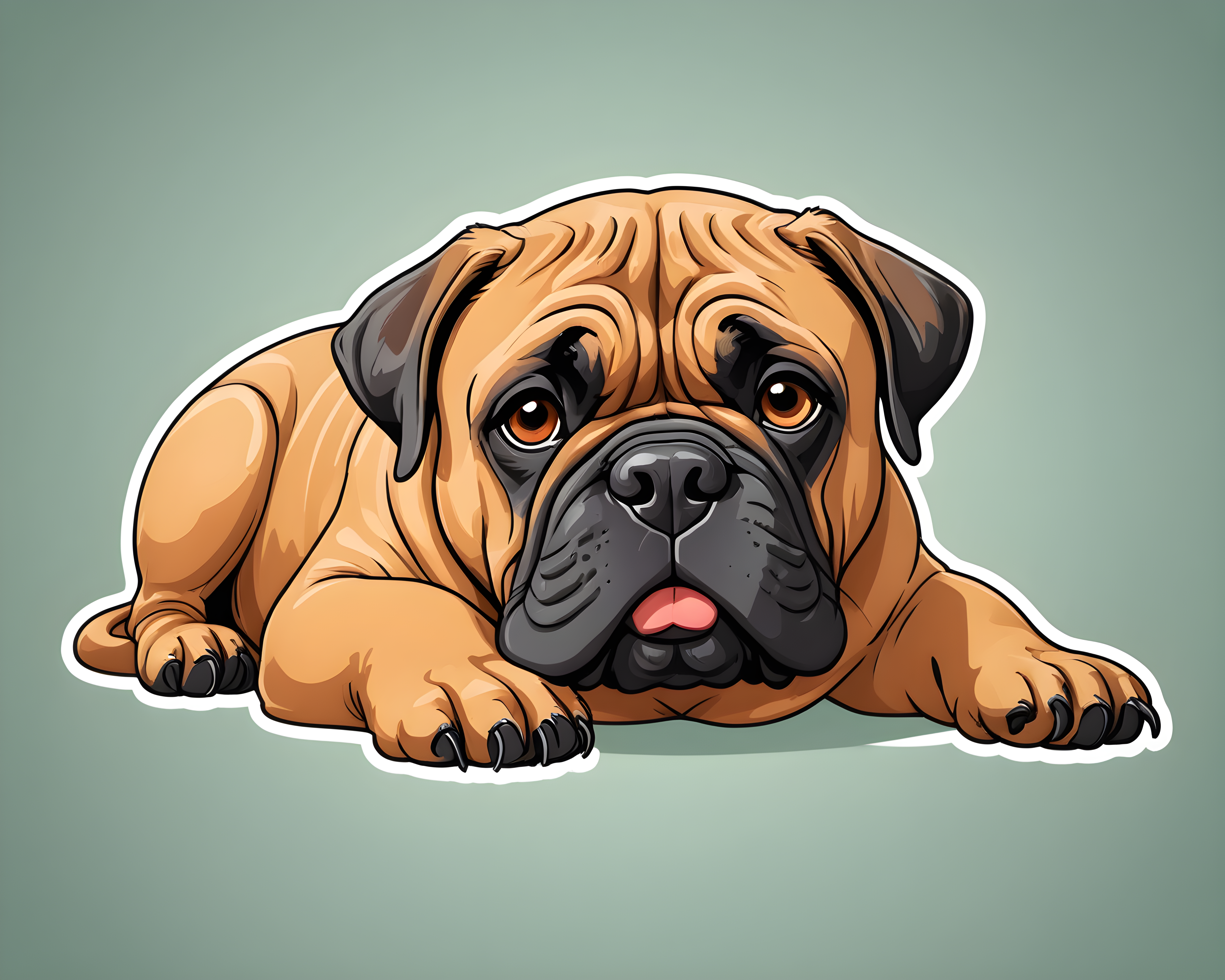 Bullmastiff — Cartoon / Kawaii (Energetic)