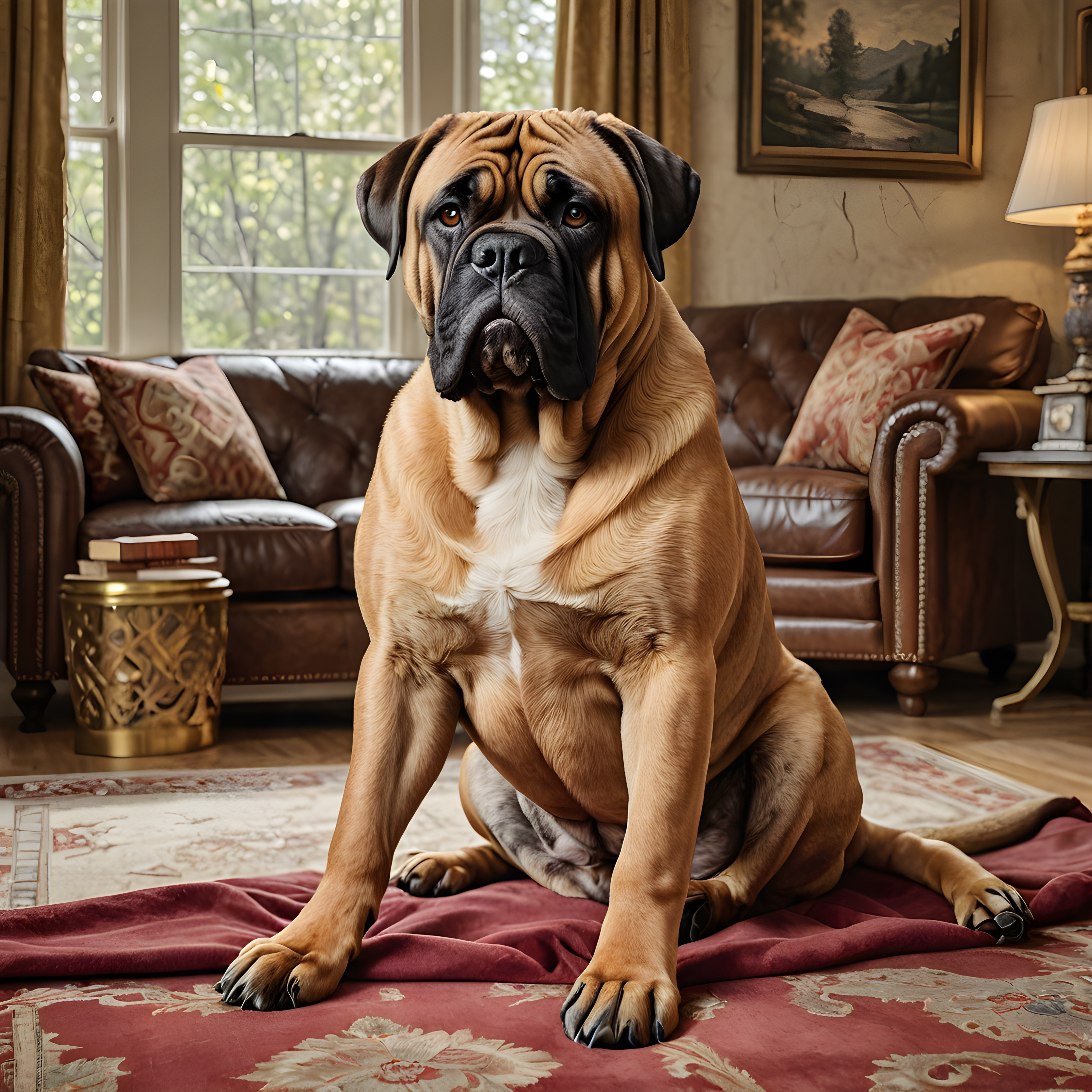 Bullmastiff — Pencil Sketch (Luxury)