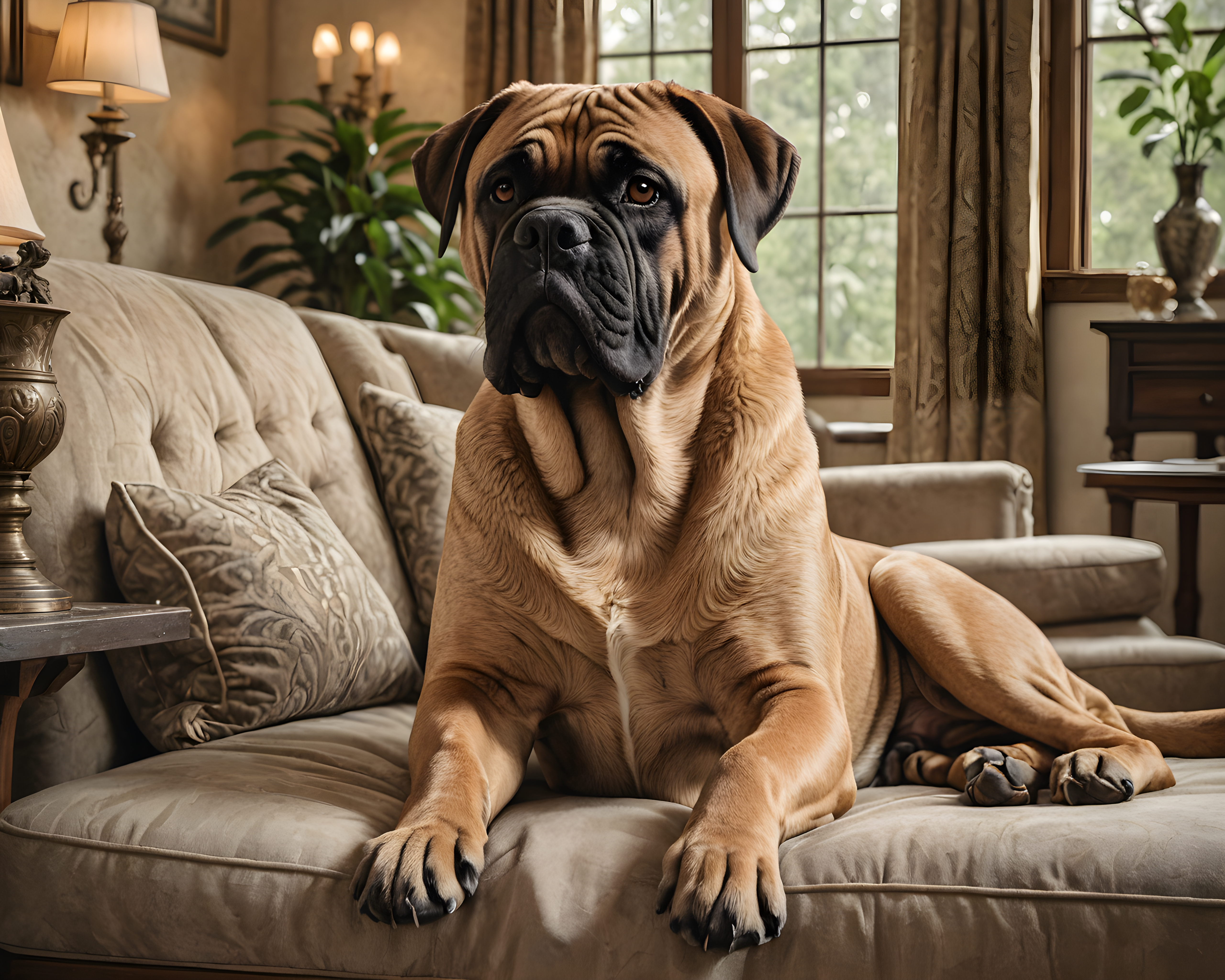 Bullmastiff — Pencil Sketch (Luxury)