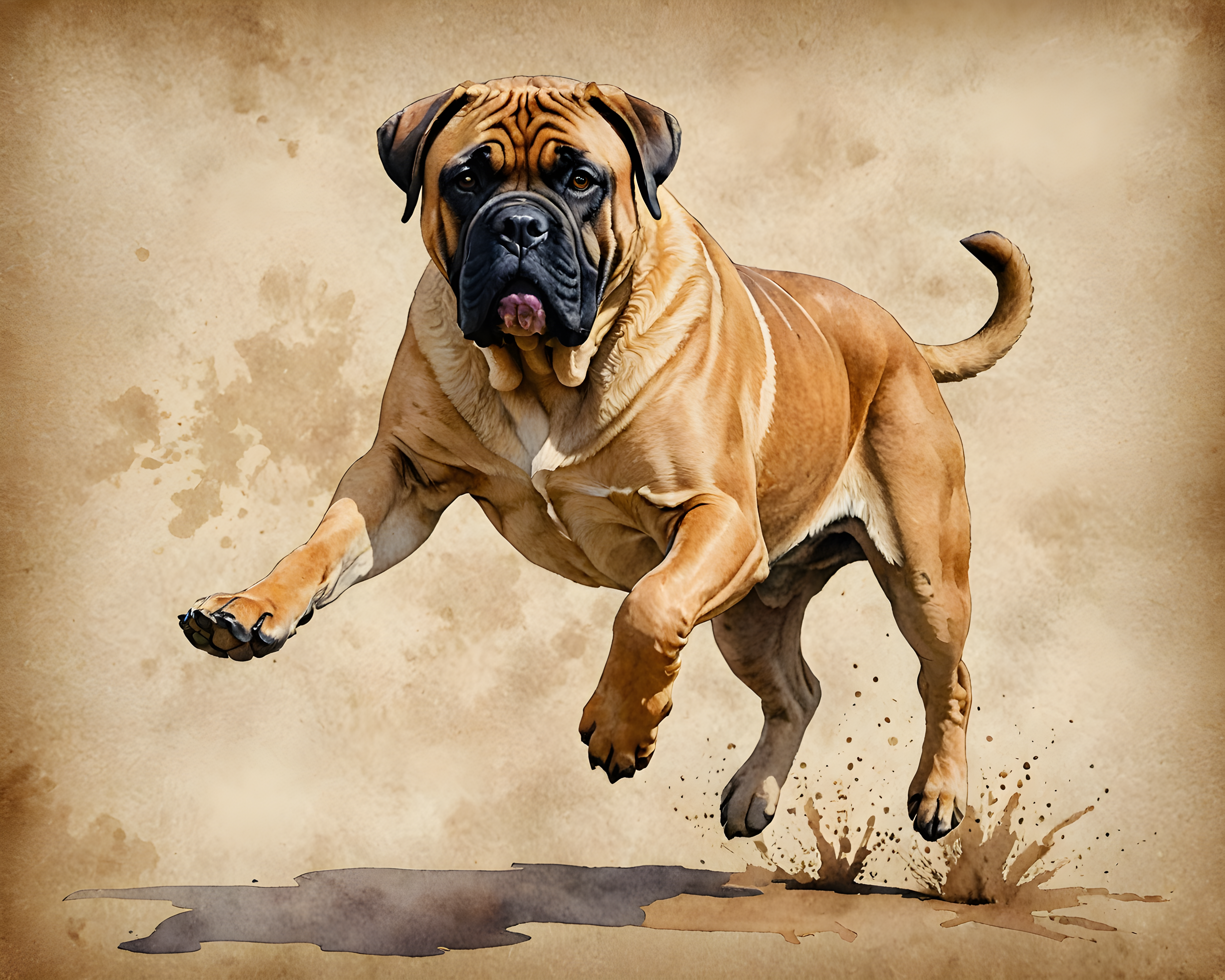 Bullmastiff — Watercolor (Savage)