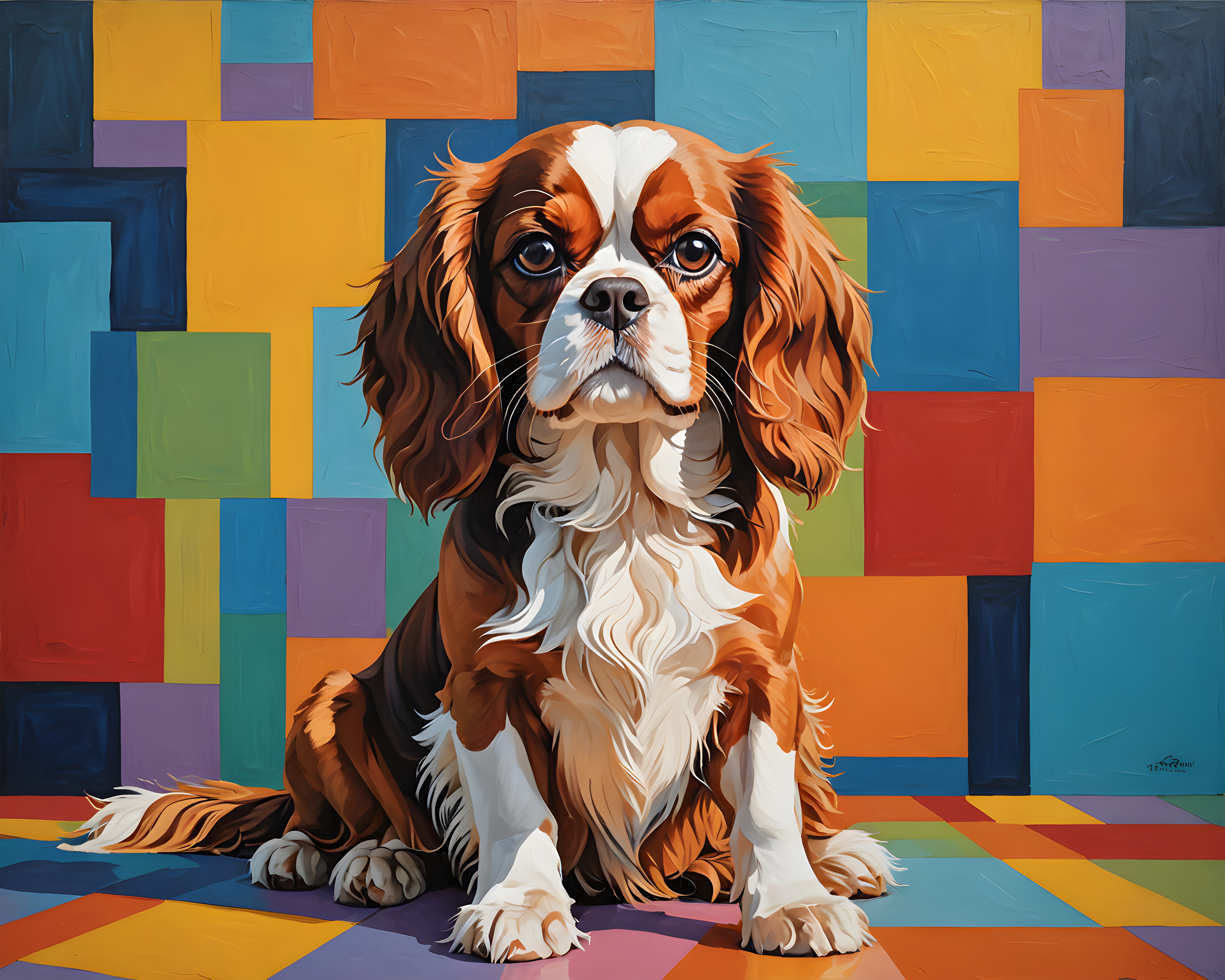 Cavalier King Charles Spaniel — Abstract (Motivational)