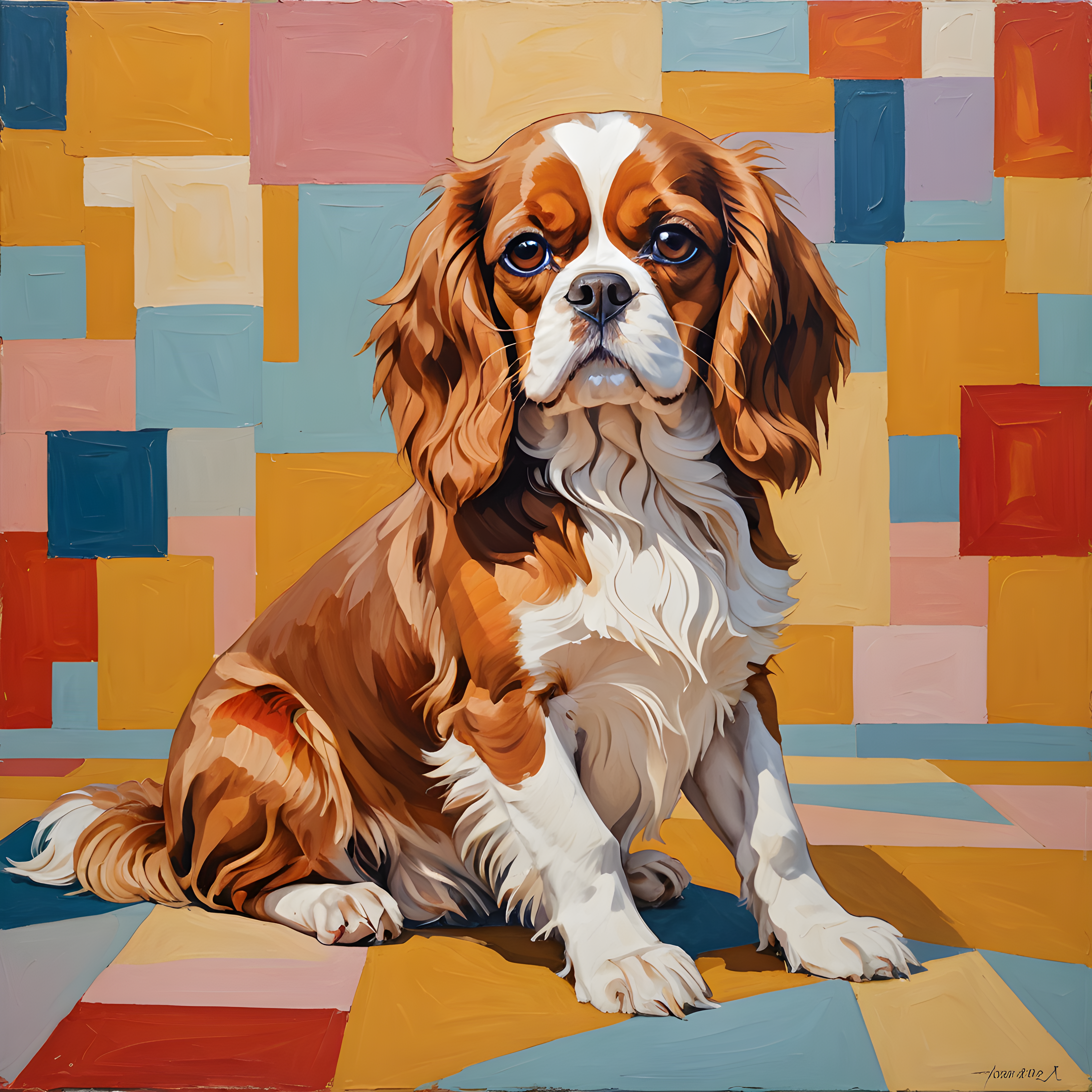 Cavalier King Charles Spaniel — Abstract (Romantic)