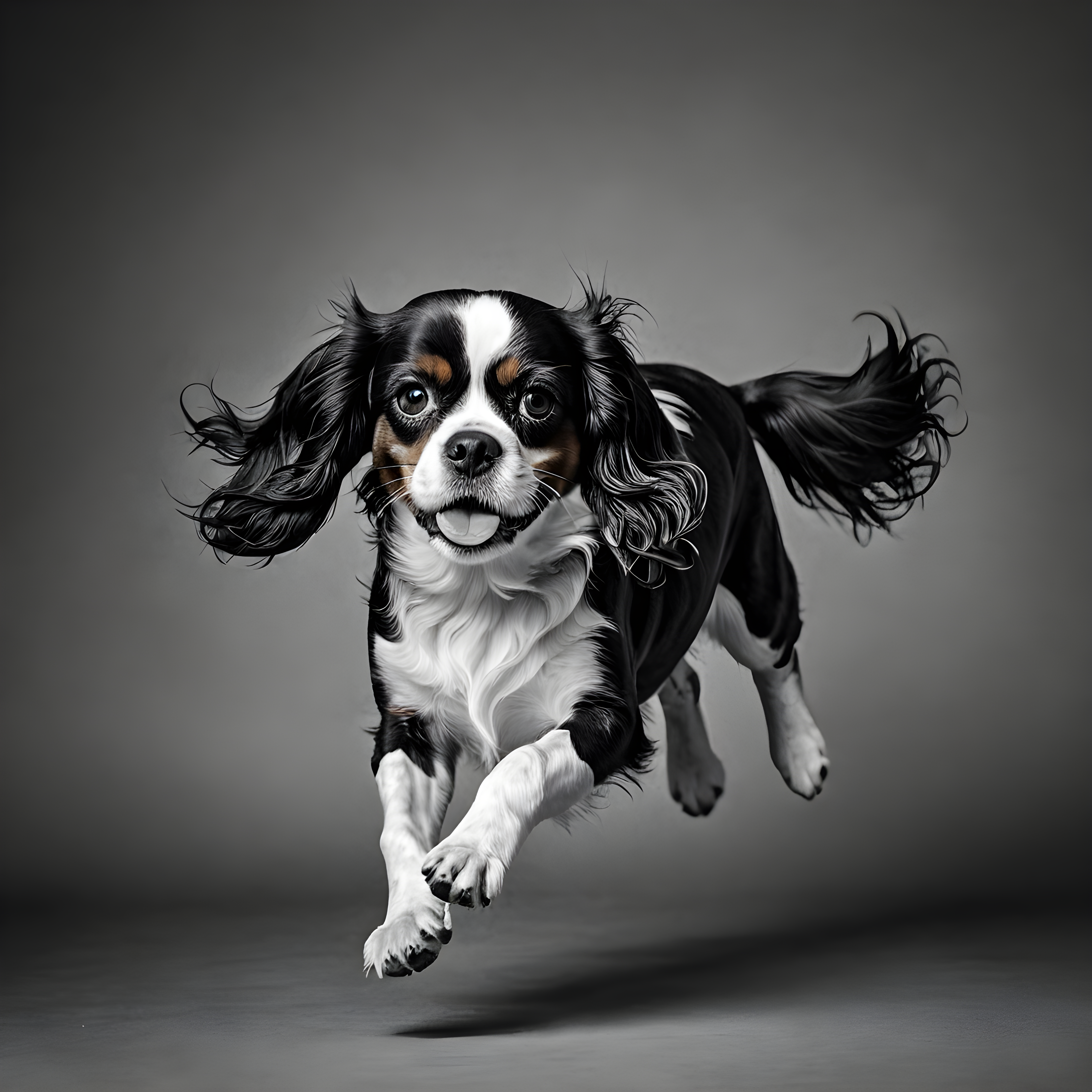 Cavalier King Charles Spaniel — Black & White (Aesthetic)