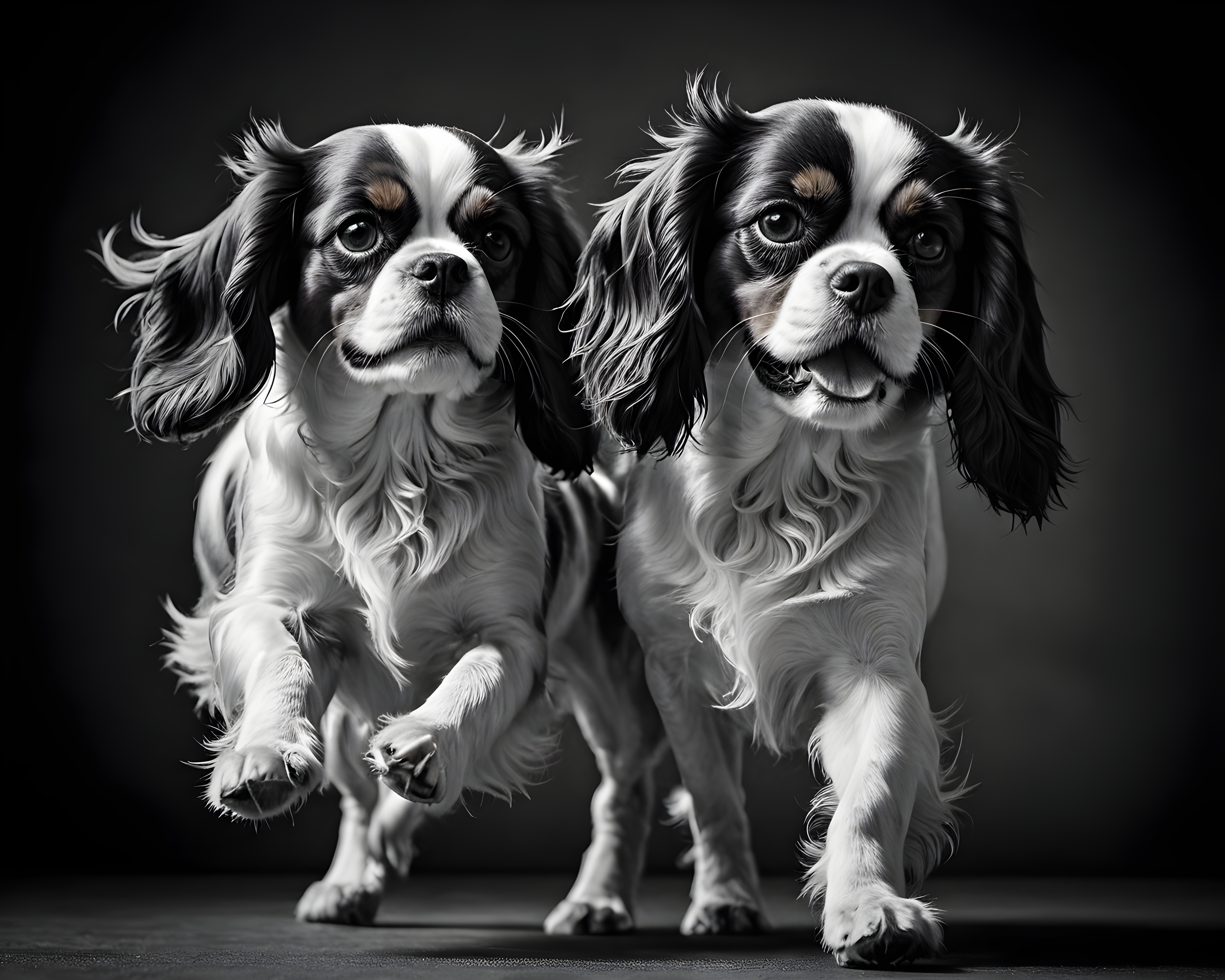 Cavalier King Charles Spaniel — Black & White (Energetic)