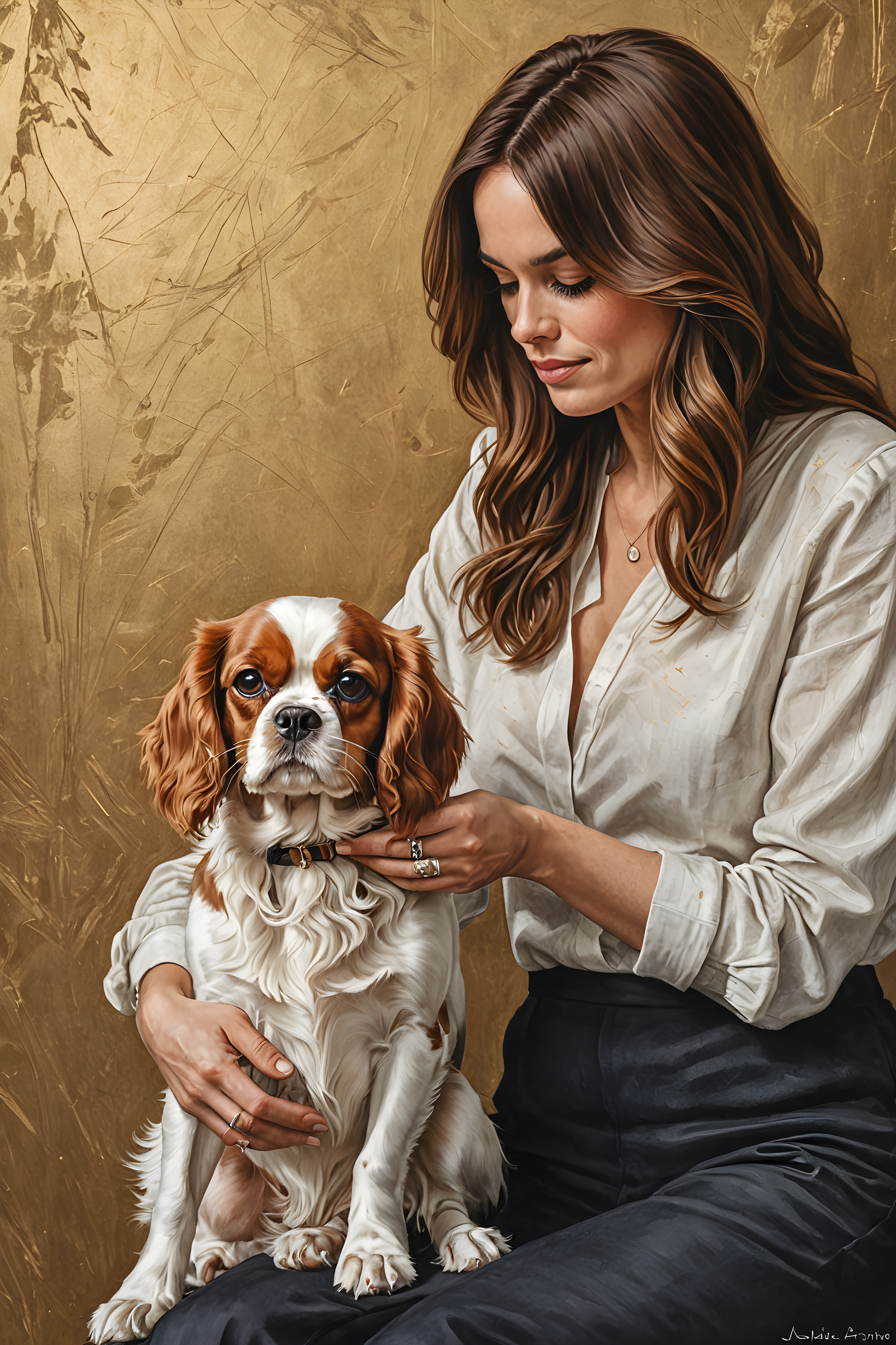Cavalier King Charles Spaniel — Pencil Sketch (Luxury)