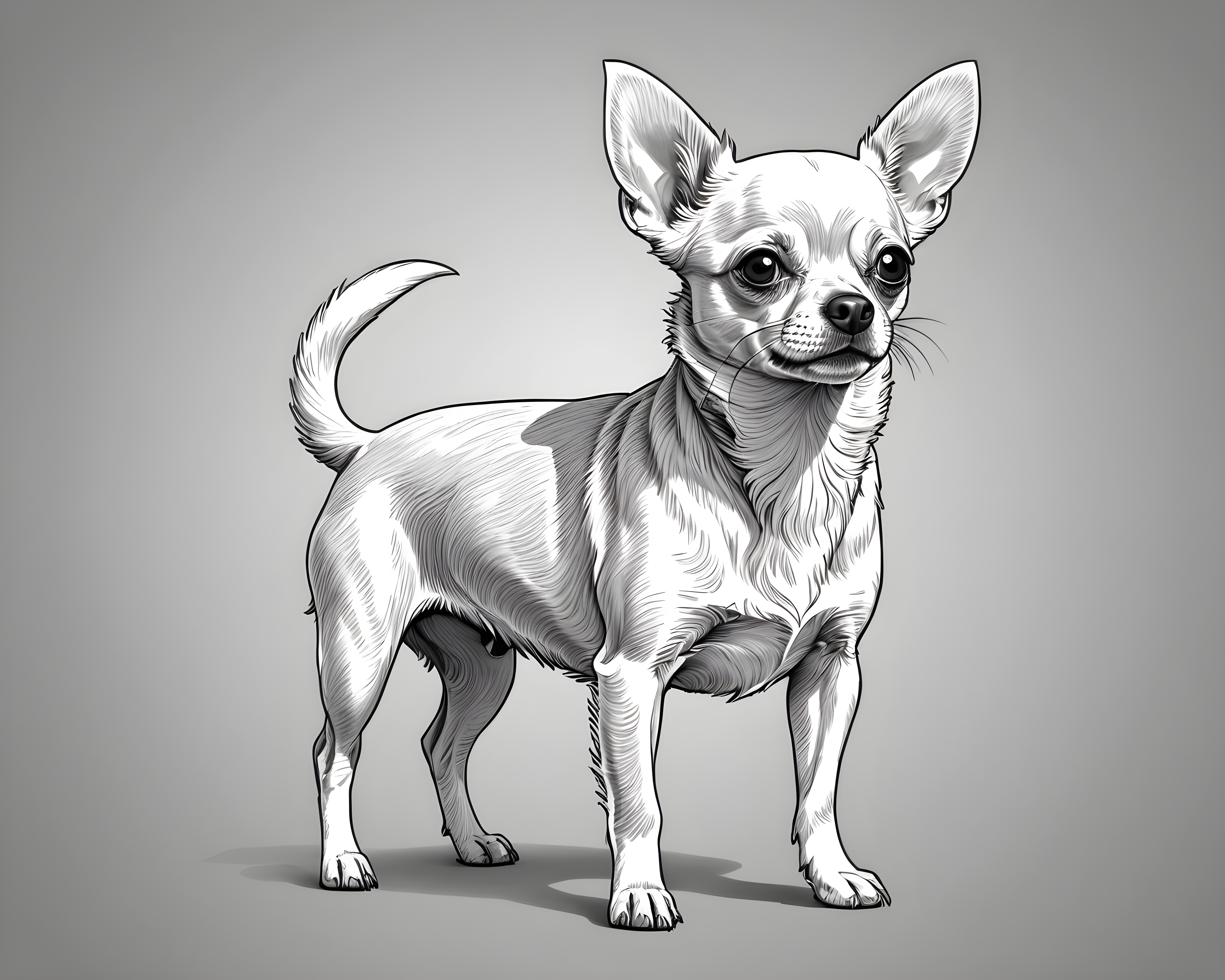 Chihuahua — Line Art (Motivational)