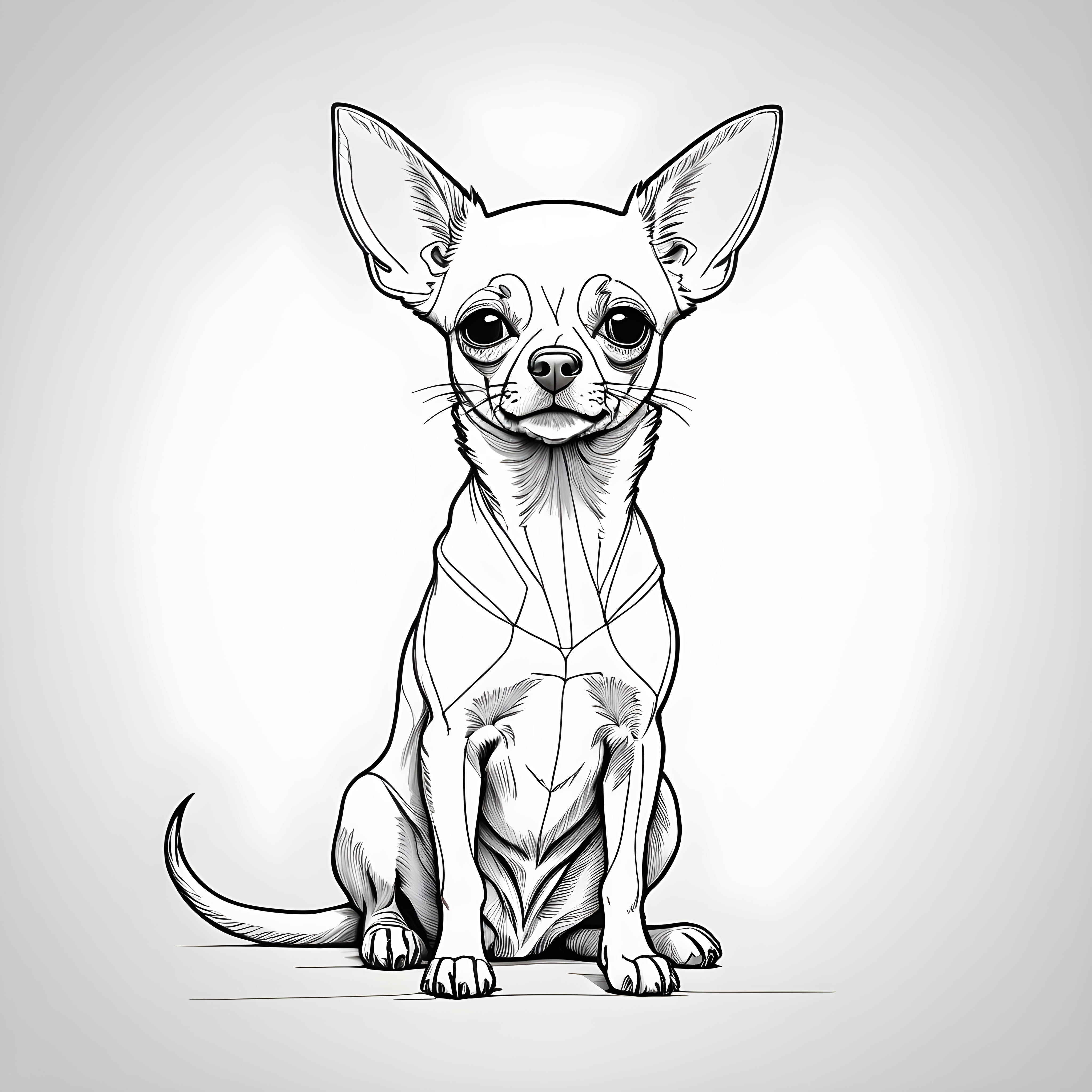 Chihuahua — Minimalist Line Art (Fantasy)