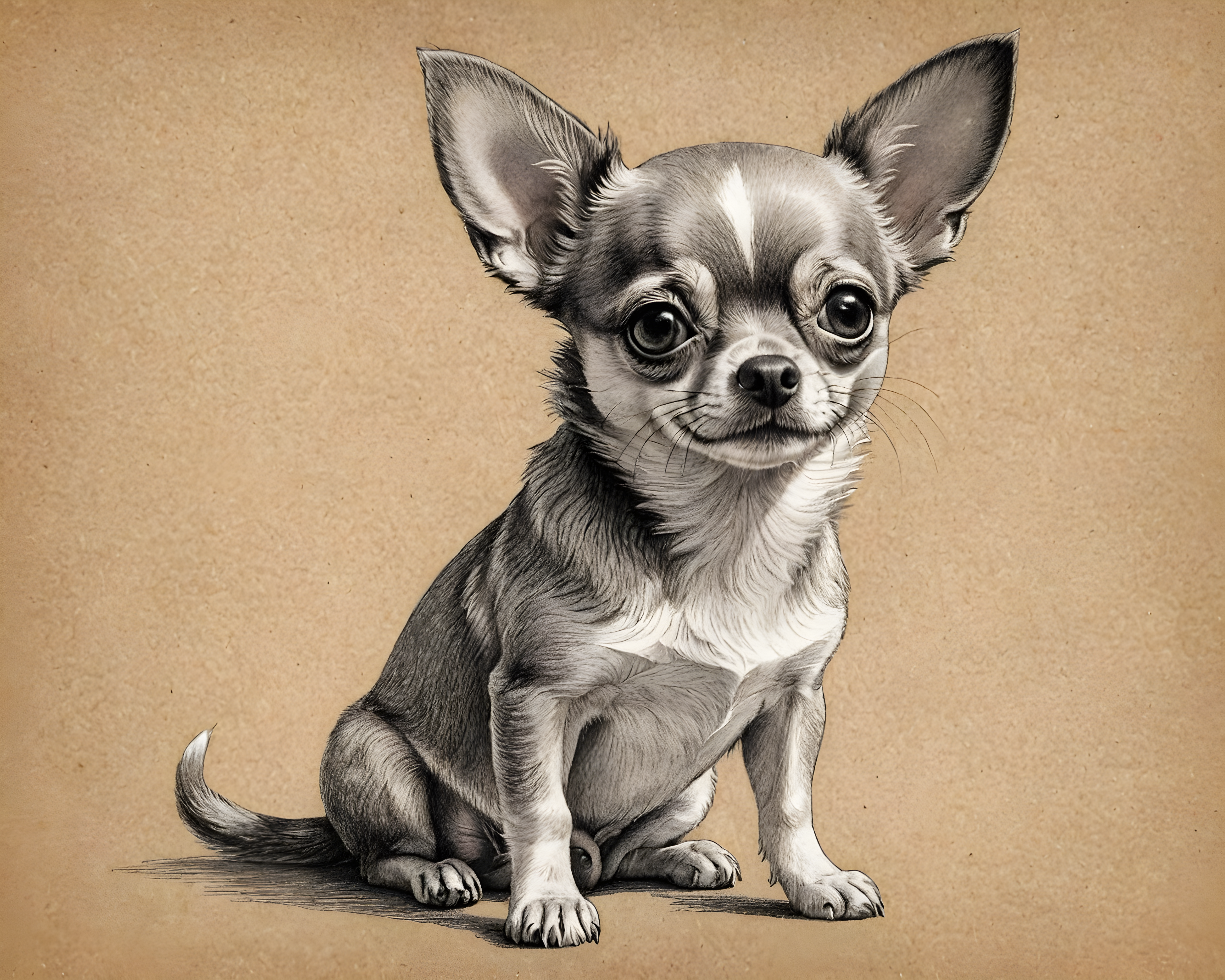 Chihuahua — Pencil Sketch (Cute)