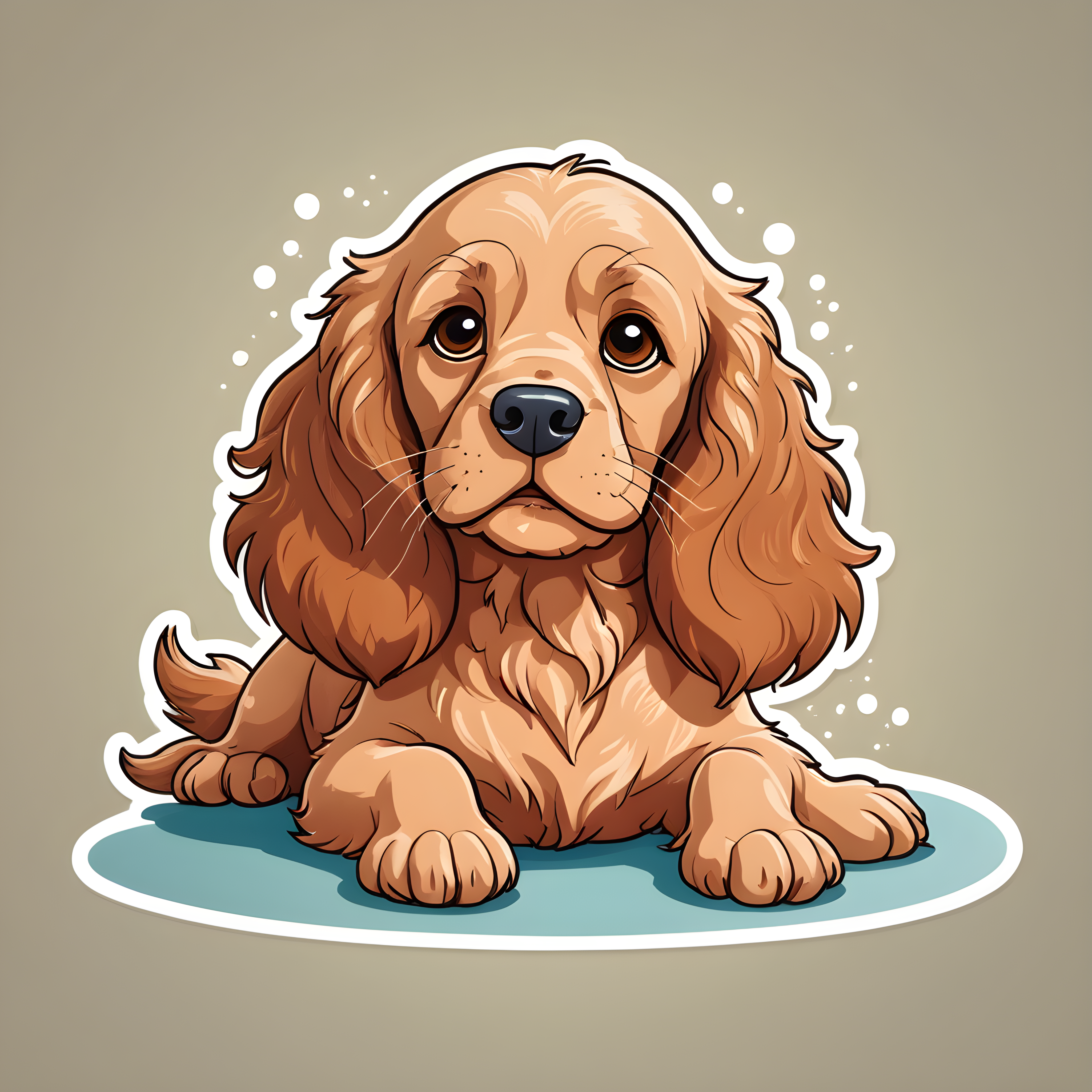 Cocker Spaniel — Cartoon / Kawaii (Motivational)