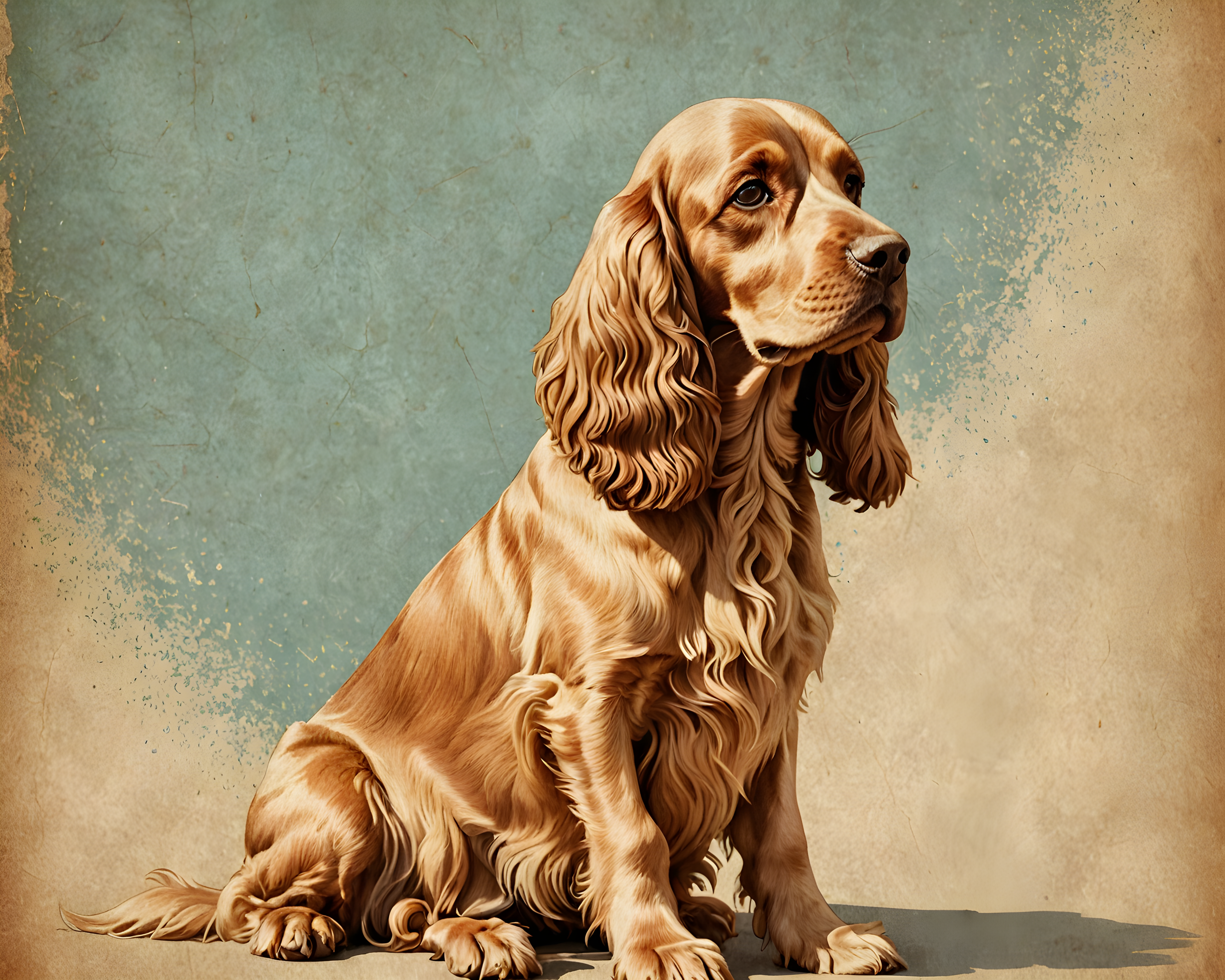 Cocker Spaniel — Vintage Poster (Fantasy)