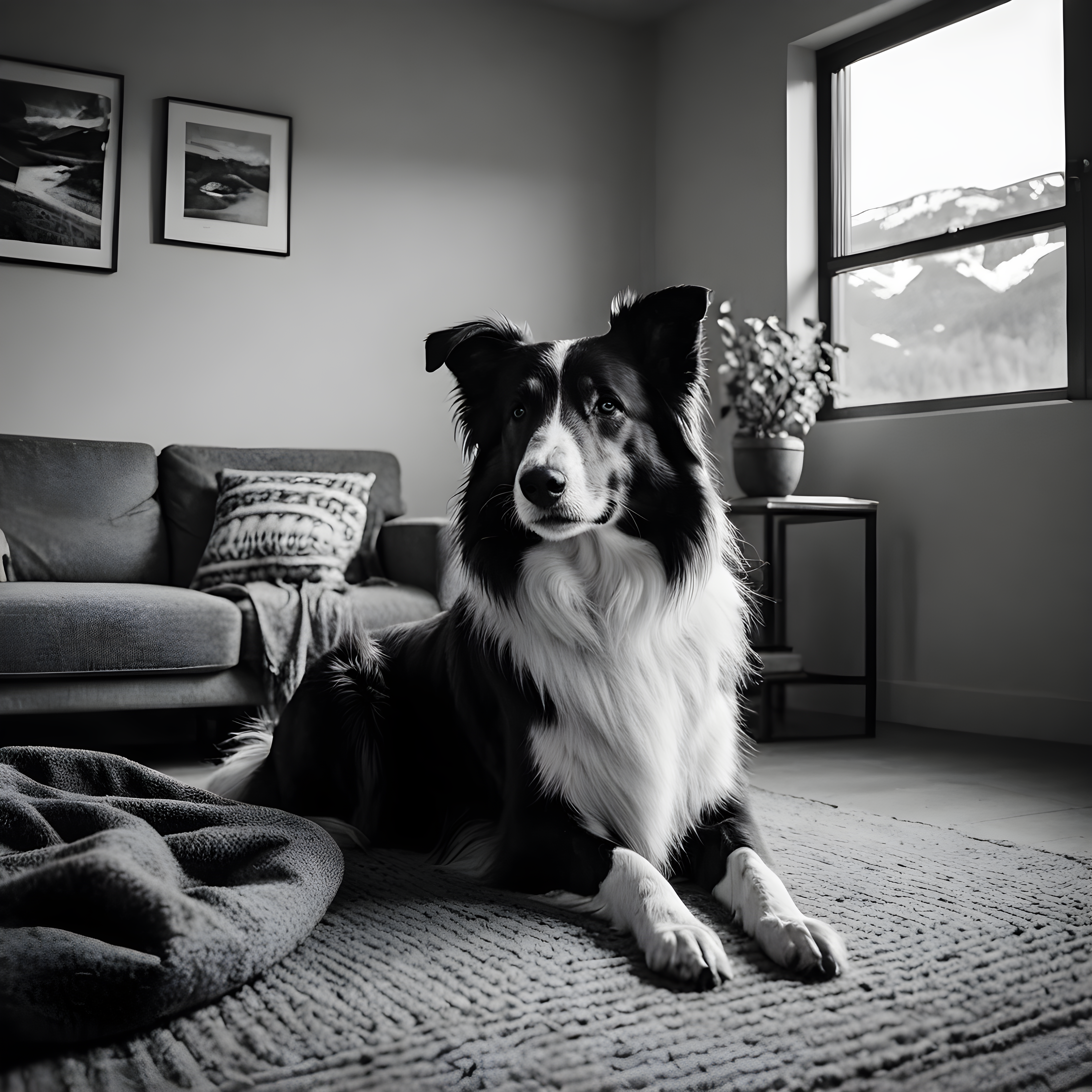Collie — Black & White (Aesthetic)