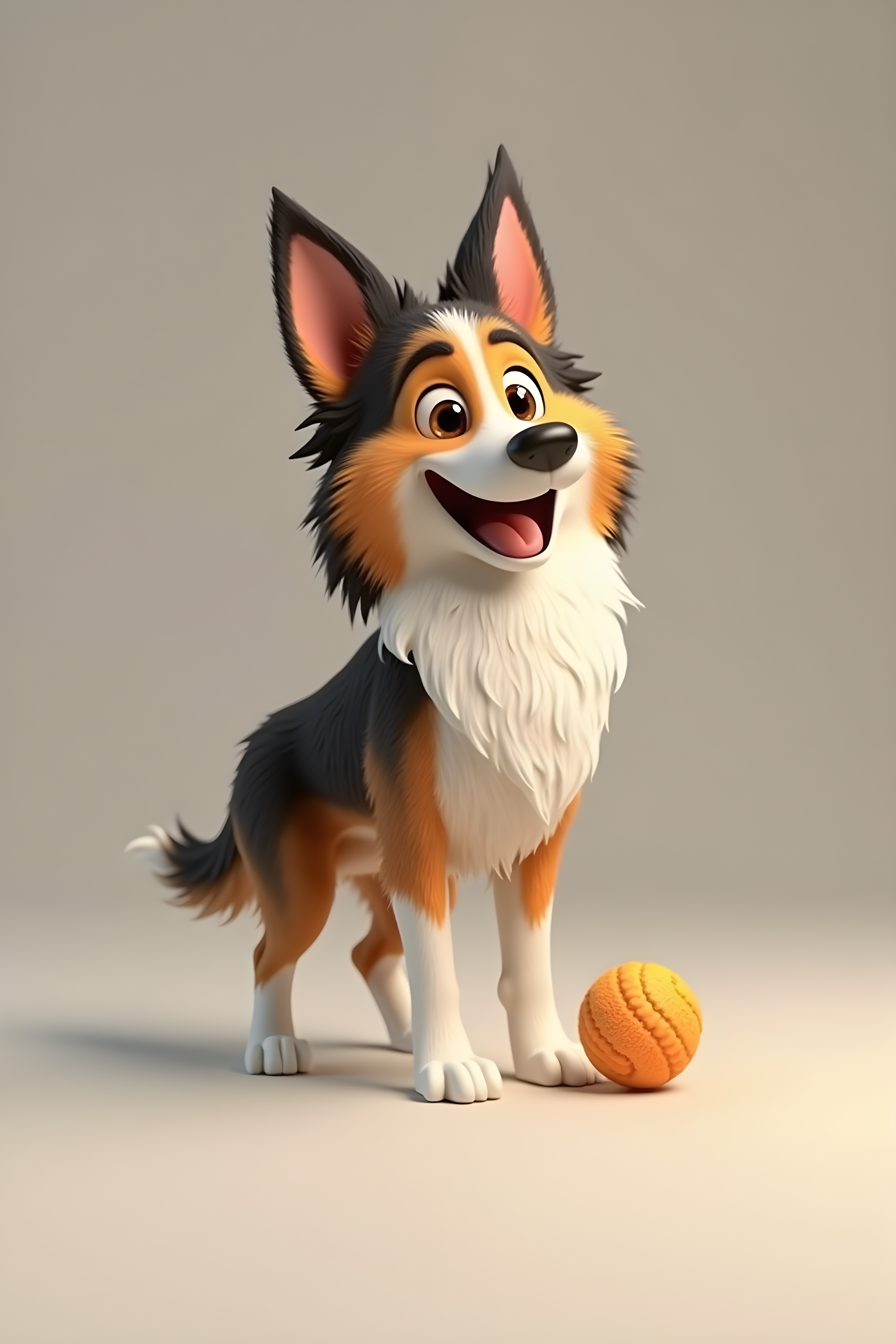 Collie — 3D Render (Playful)