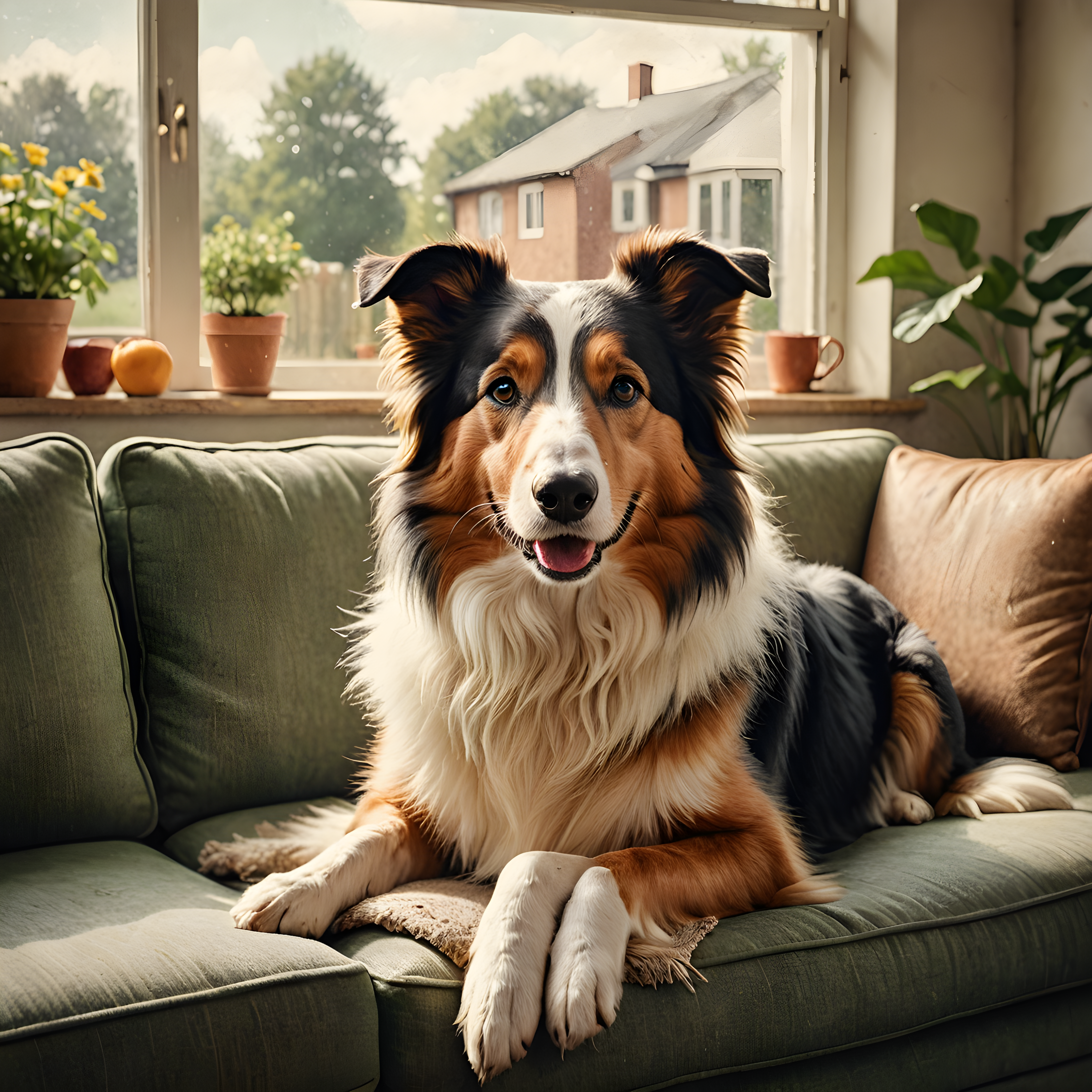Collie — Vintage Poster (Lifestyle)
