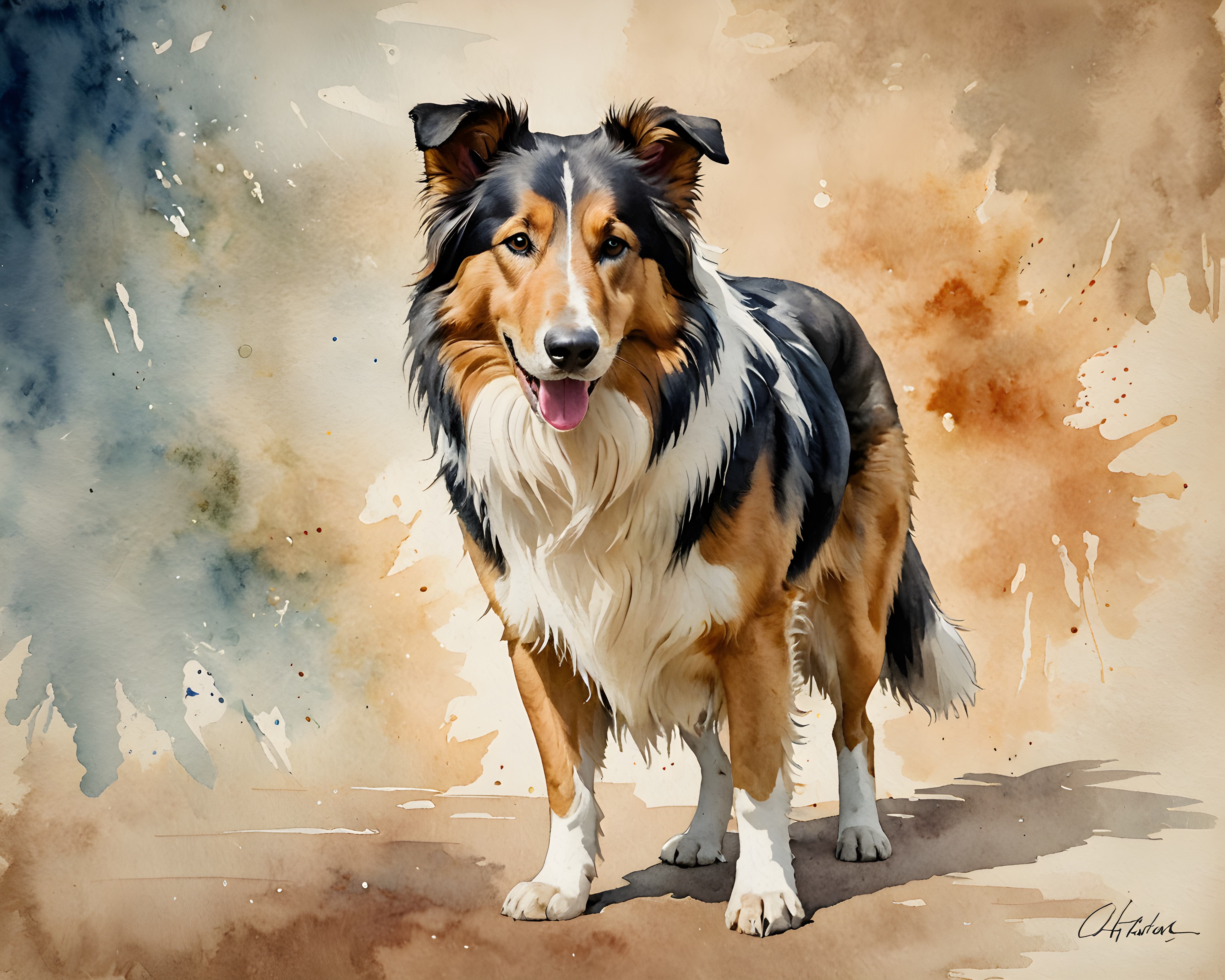Collie — Watercolor (Motivational)