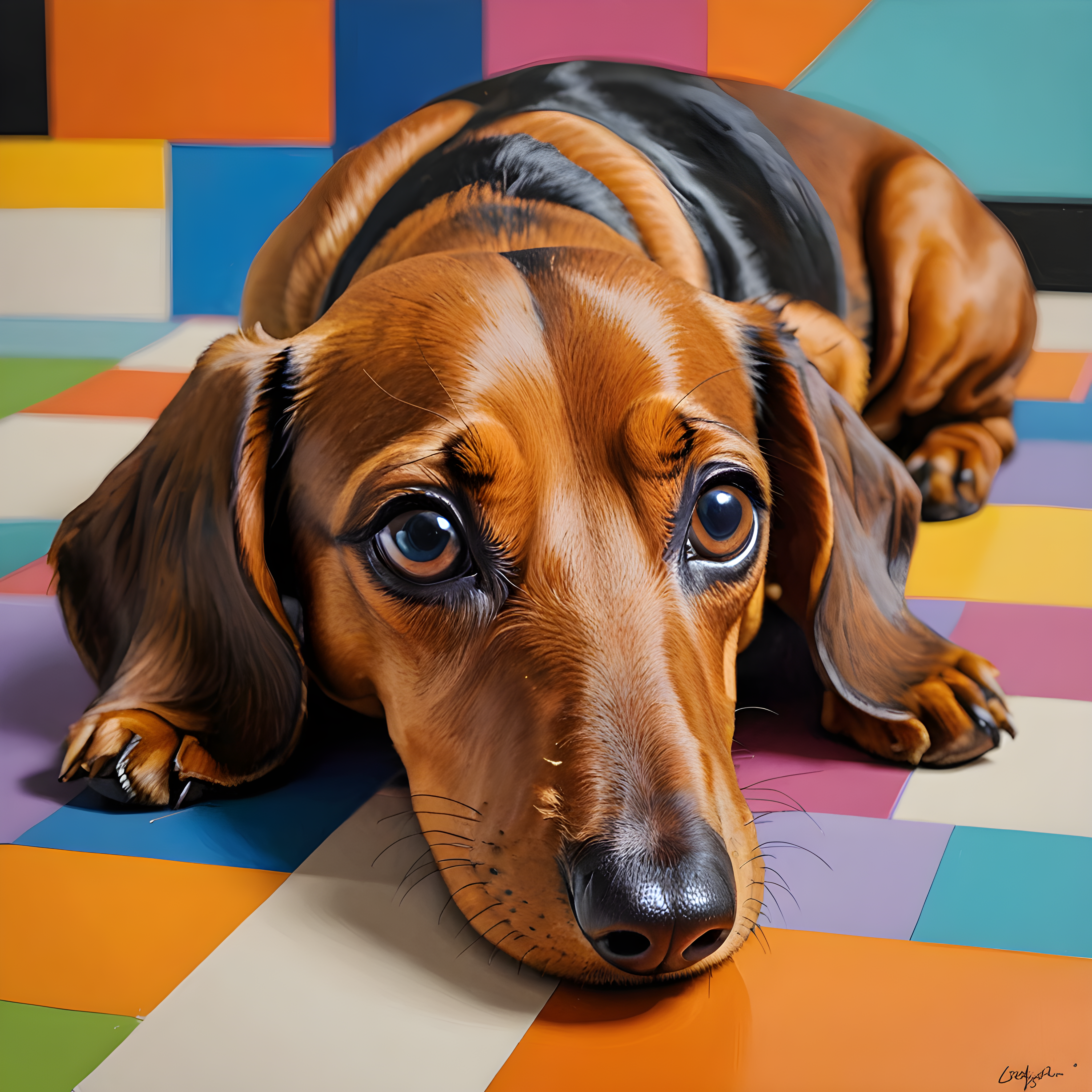 Dachshund — Abstract (Funny)