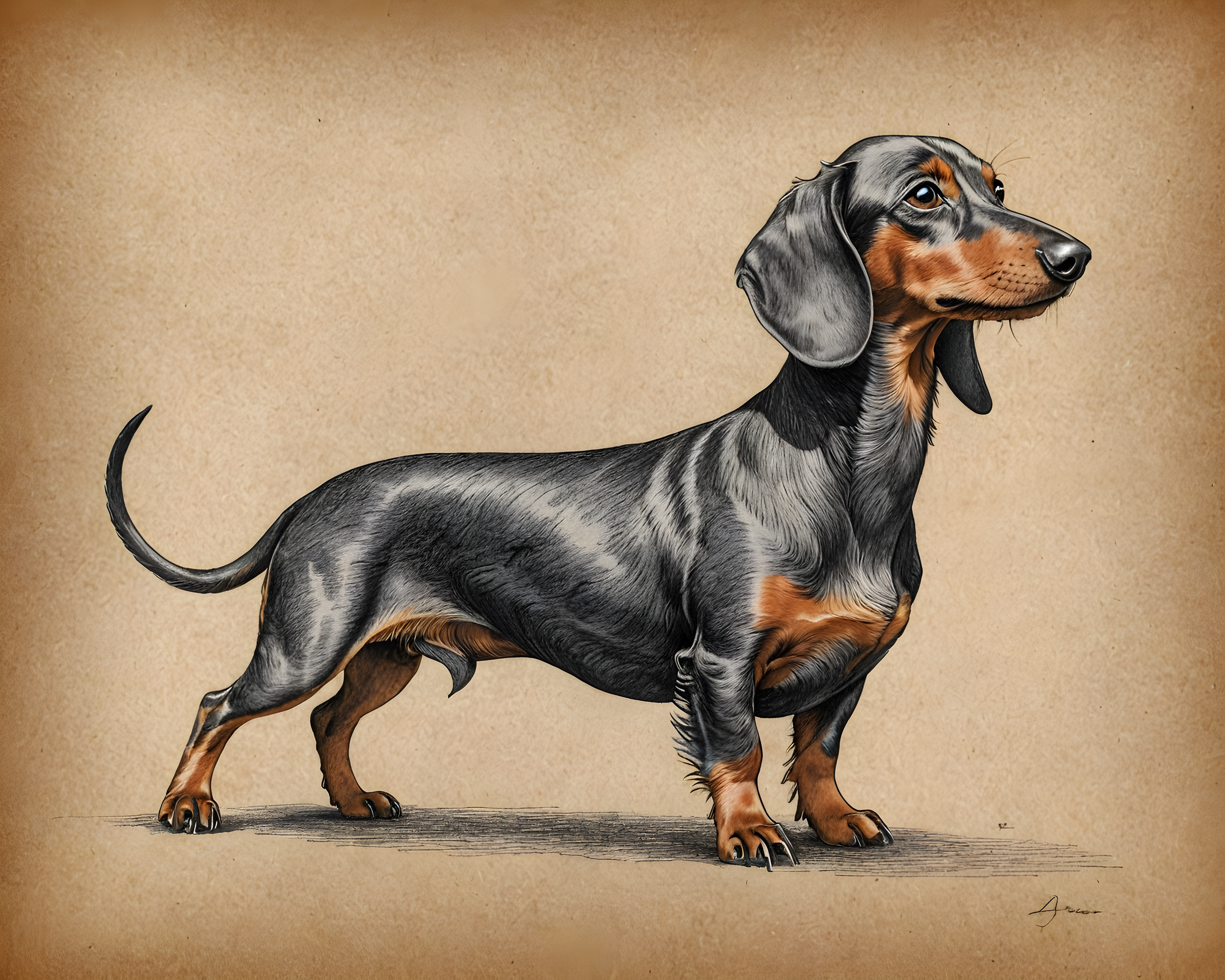 Dachshund — Pencil Sketch (Fantasy)