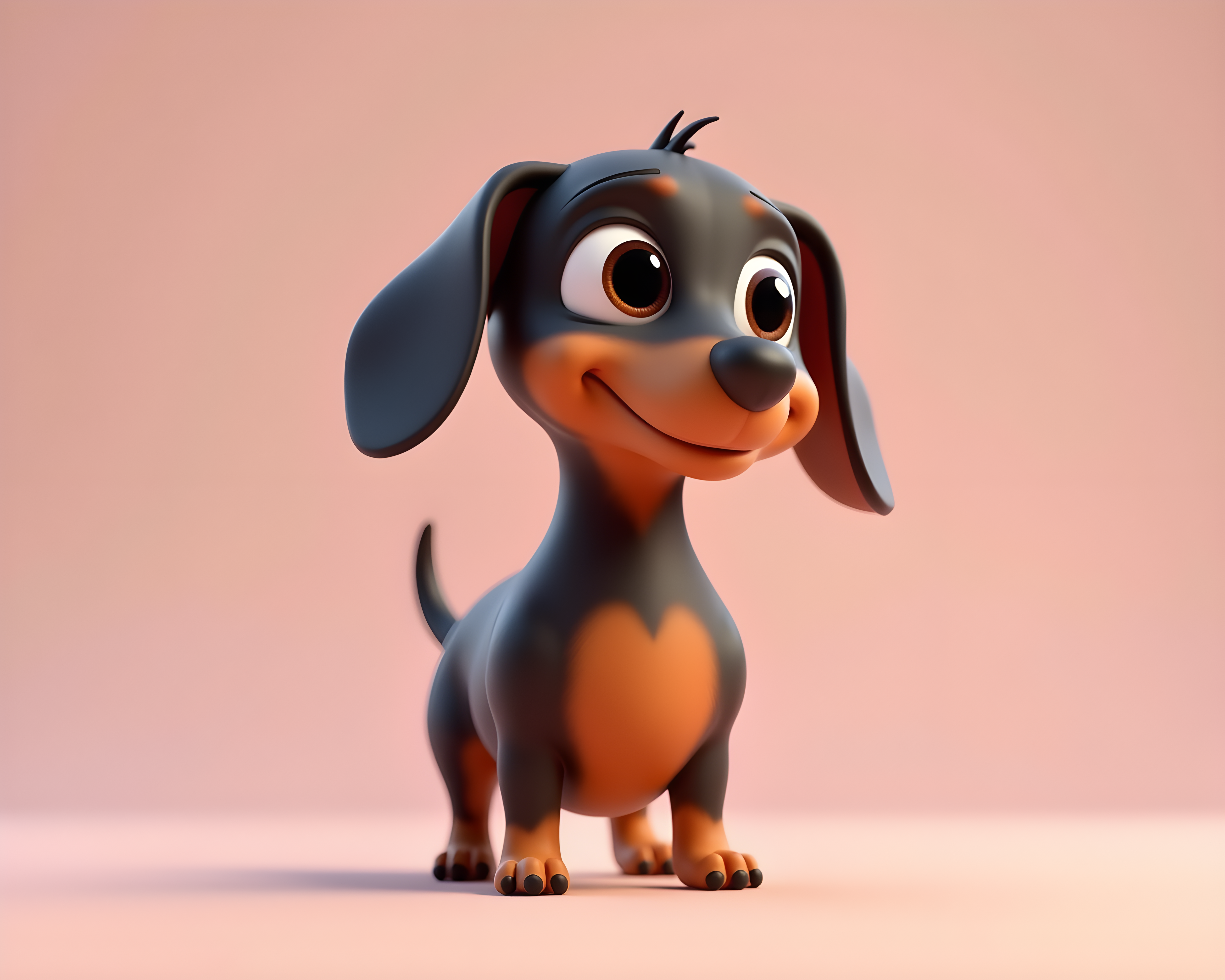 Dachshund — 3D Render (Cute)