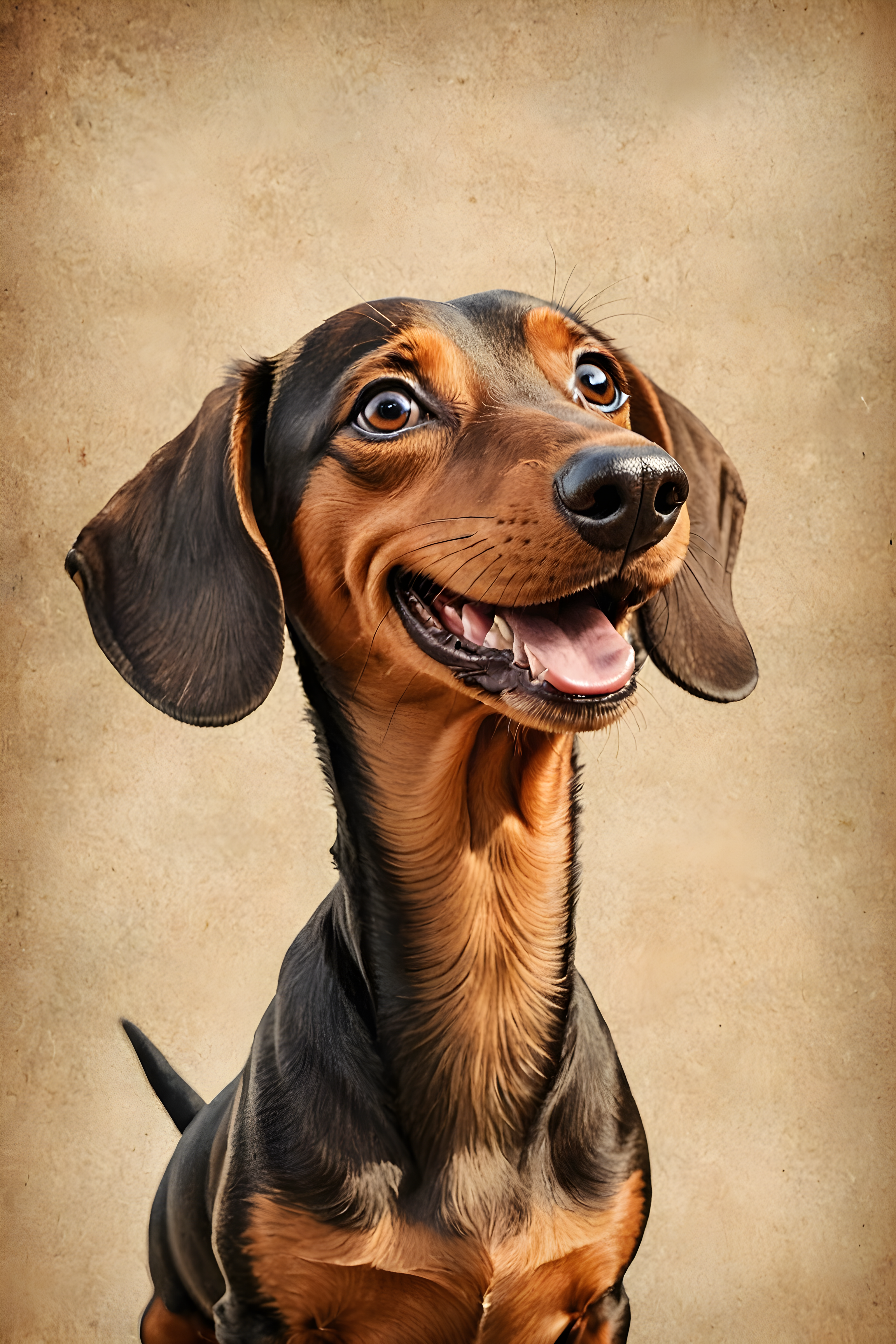 Dachshund — Vintage Poster (Happy)