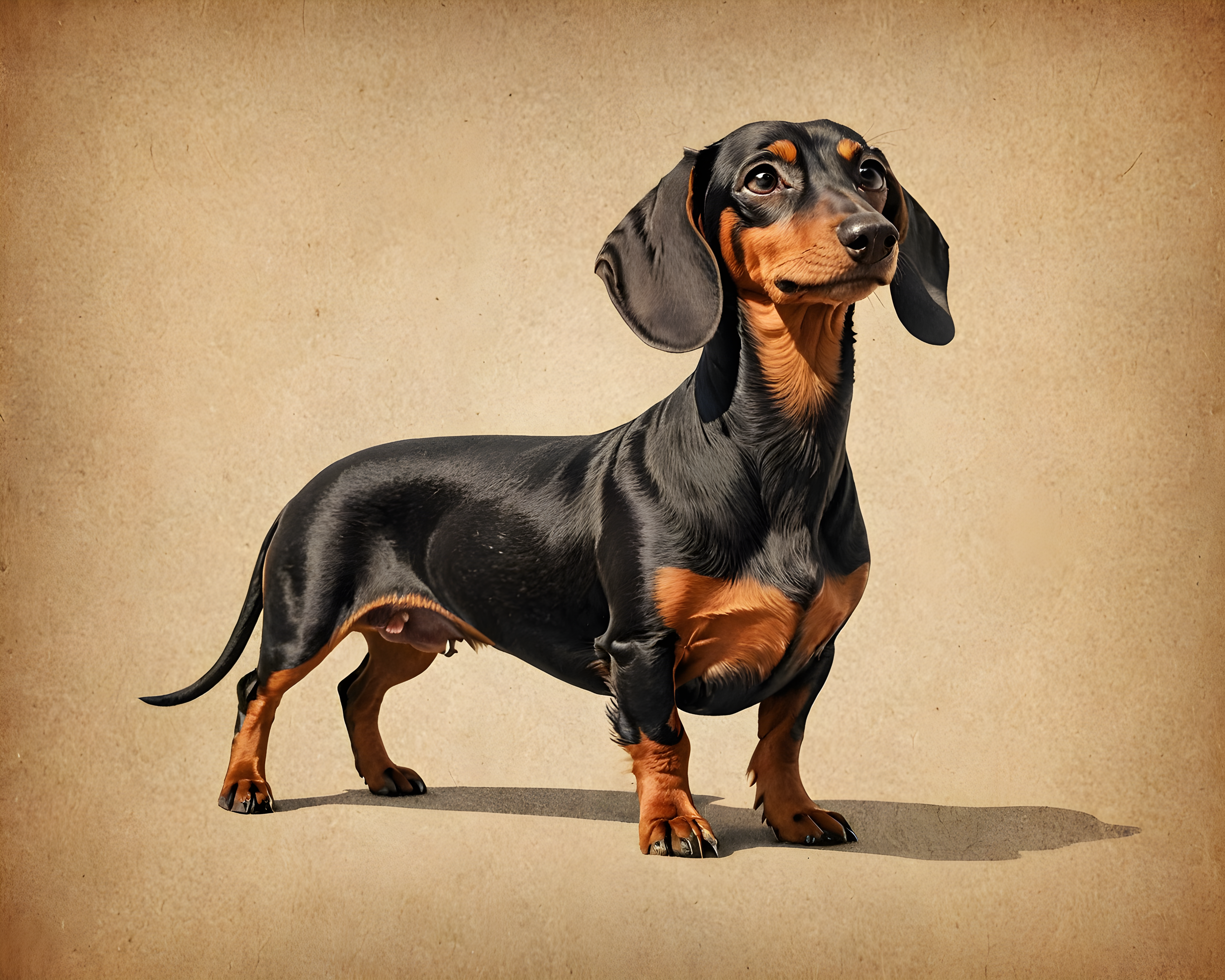 Dachshund — Vintage Poster (Romantic)