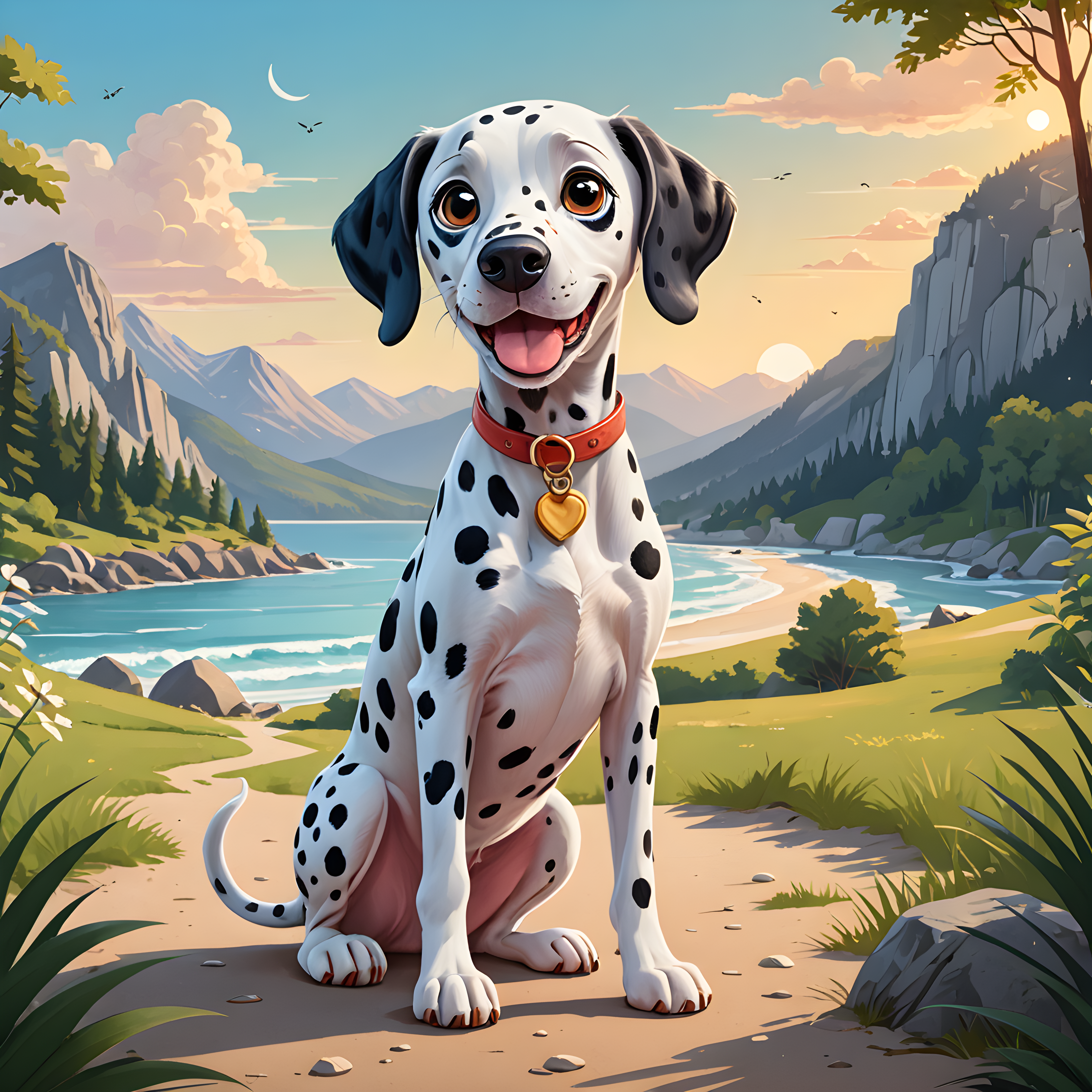 Dalmatian — Cartoon / Kawaii (Motivational)