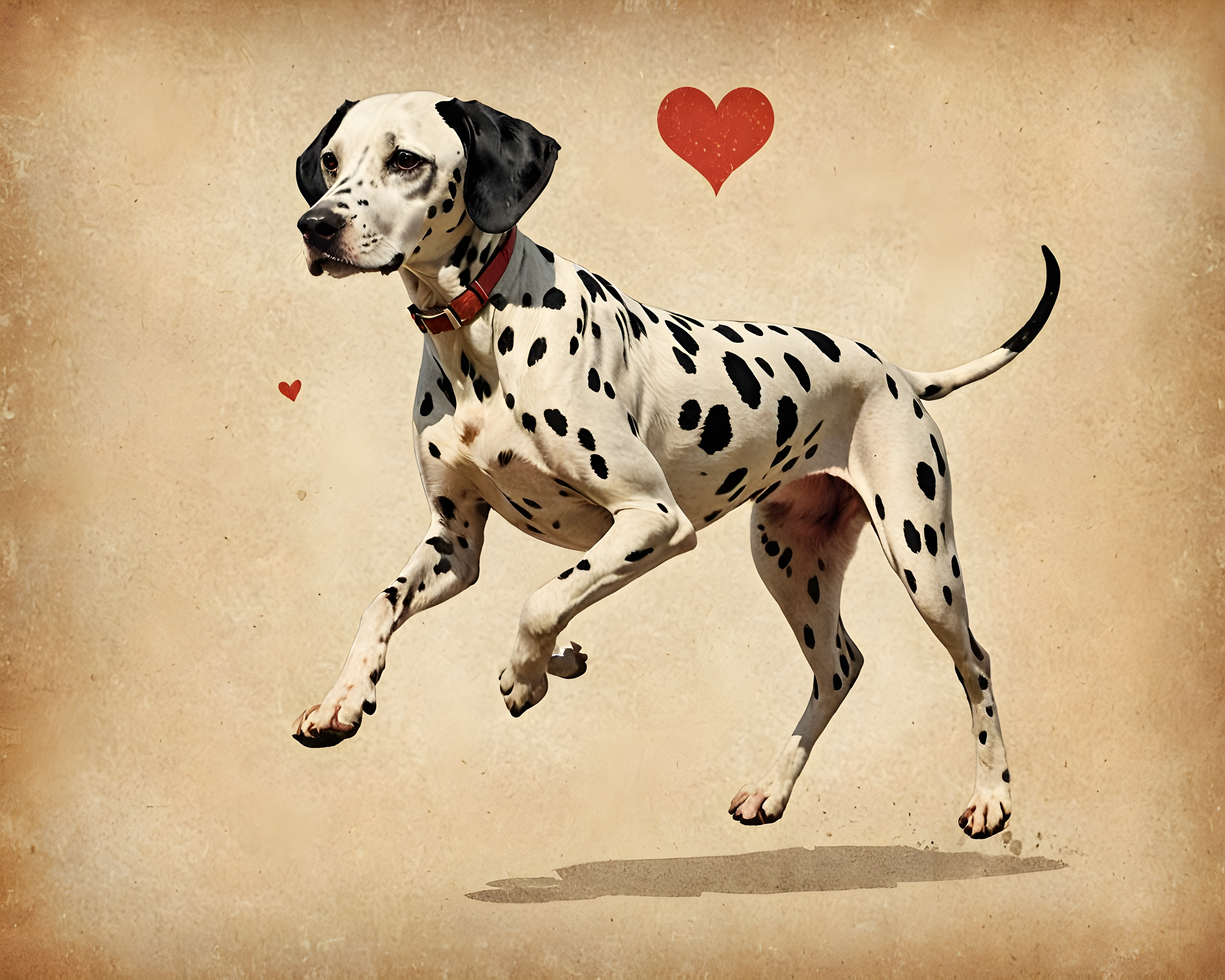 Dalmatian — Vintage Poster (Romantic)