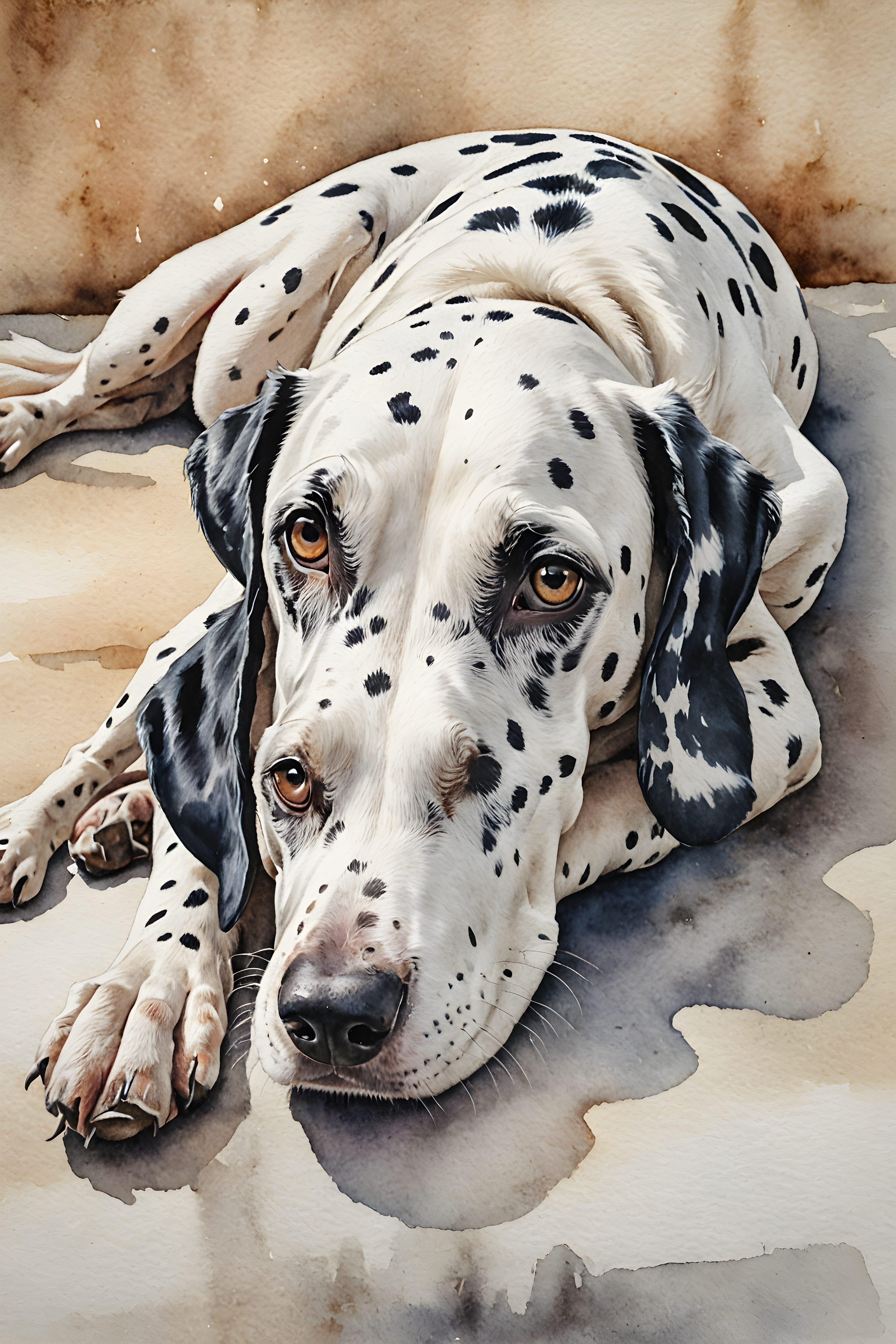 Dalmatian — Watercolor (Emotional)