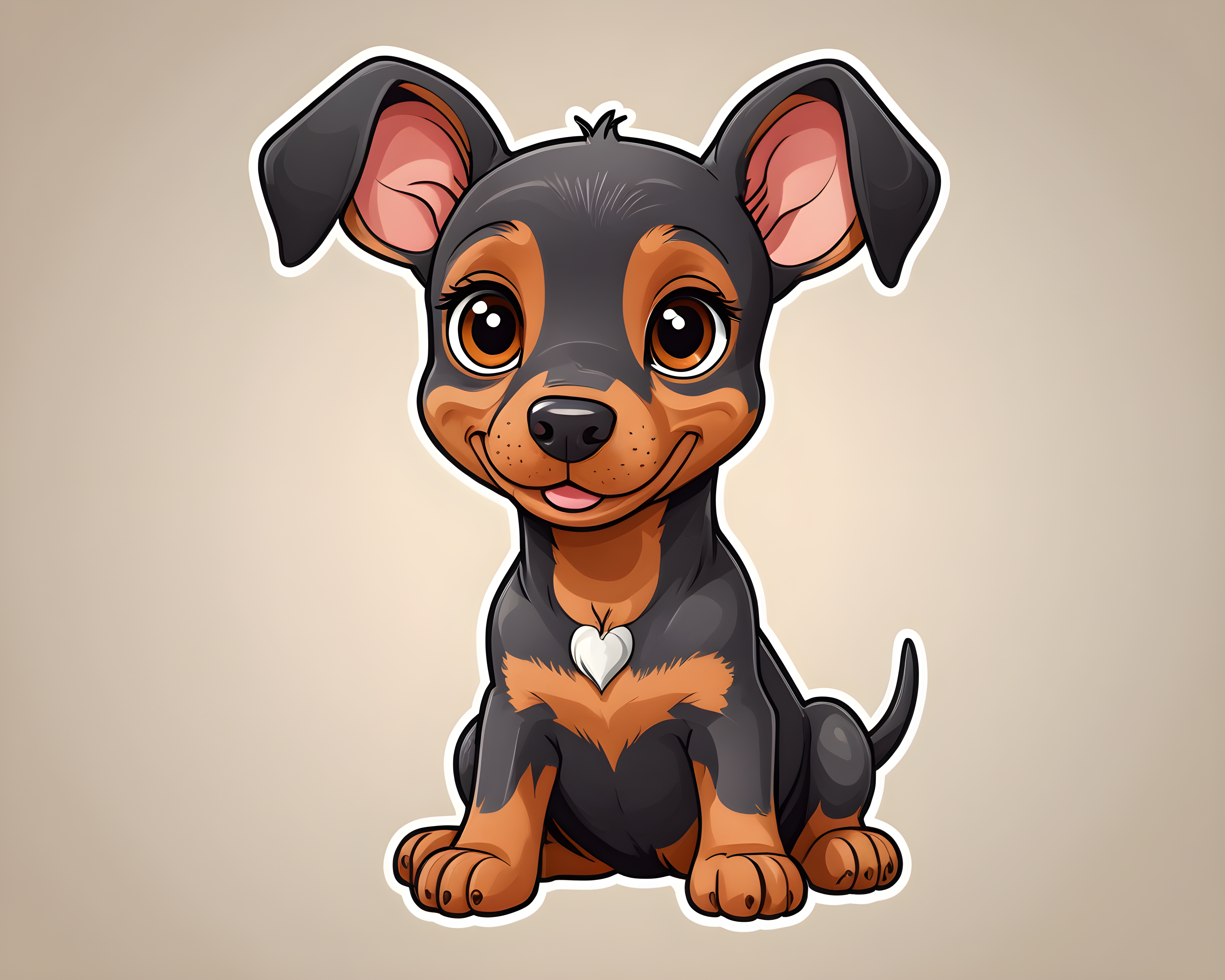 Doberman Pinscher — Cartoon / Kawaii (Cute)