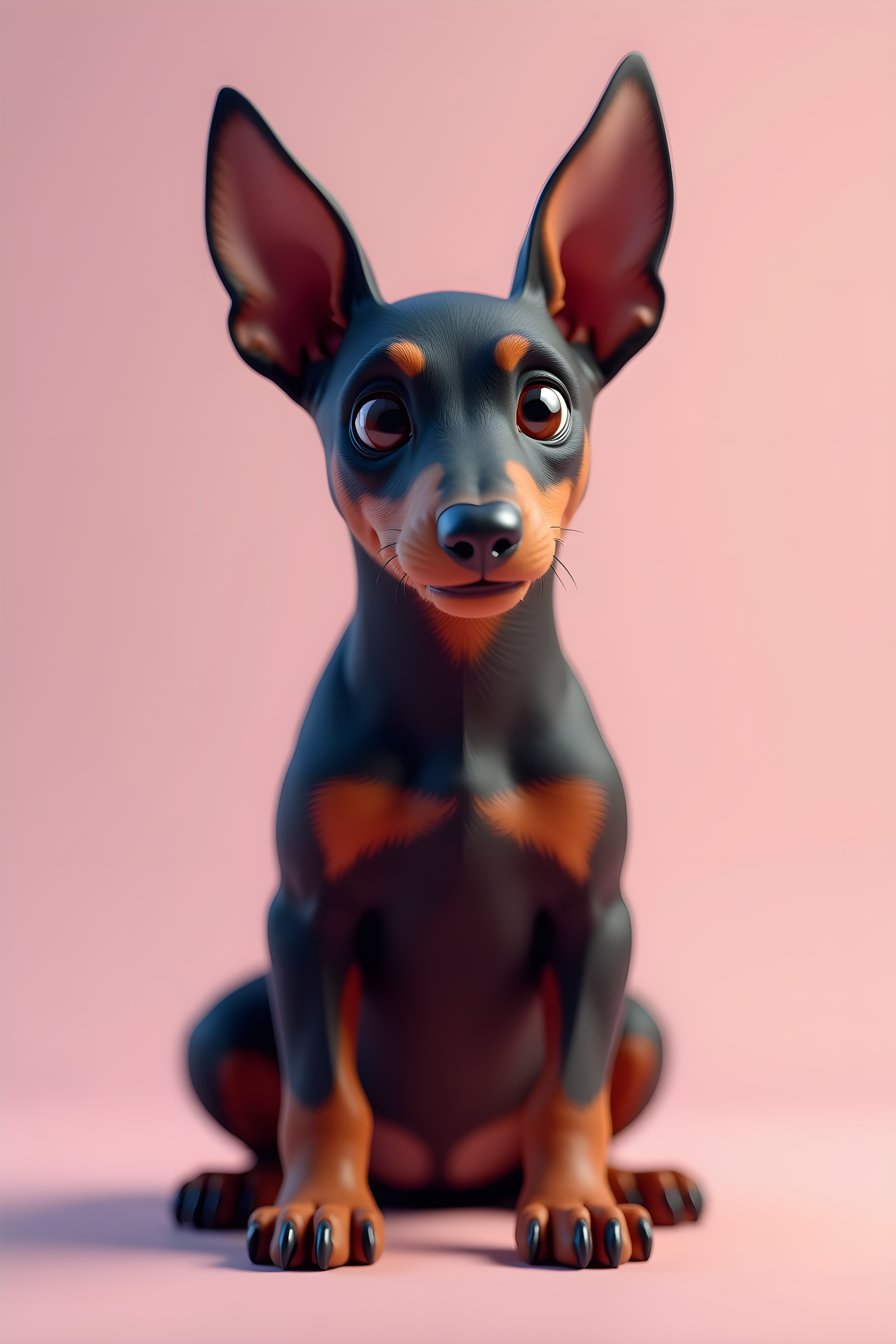 Doberman Pinscher — Hyper-Realistic (Cute)