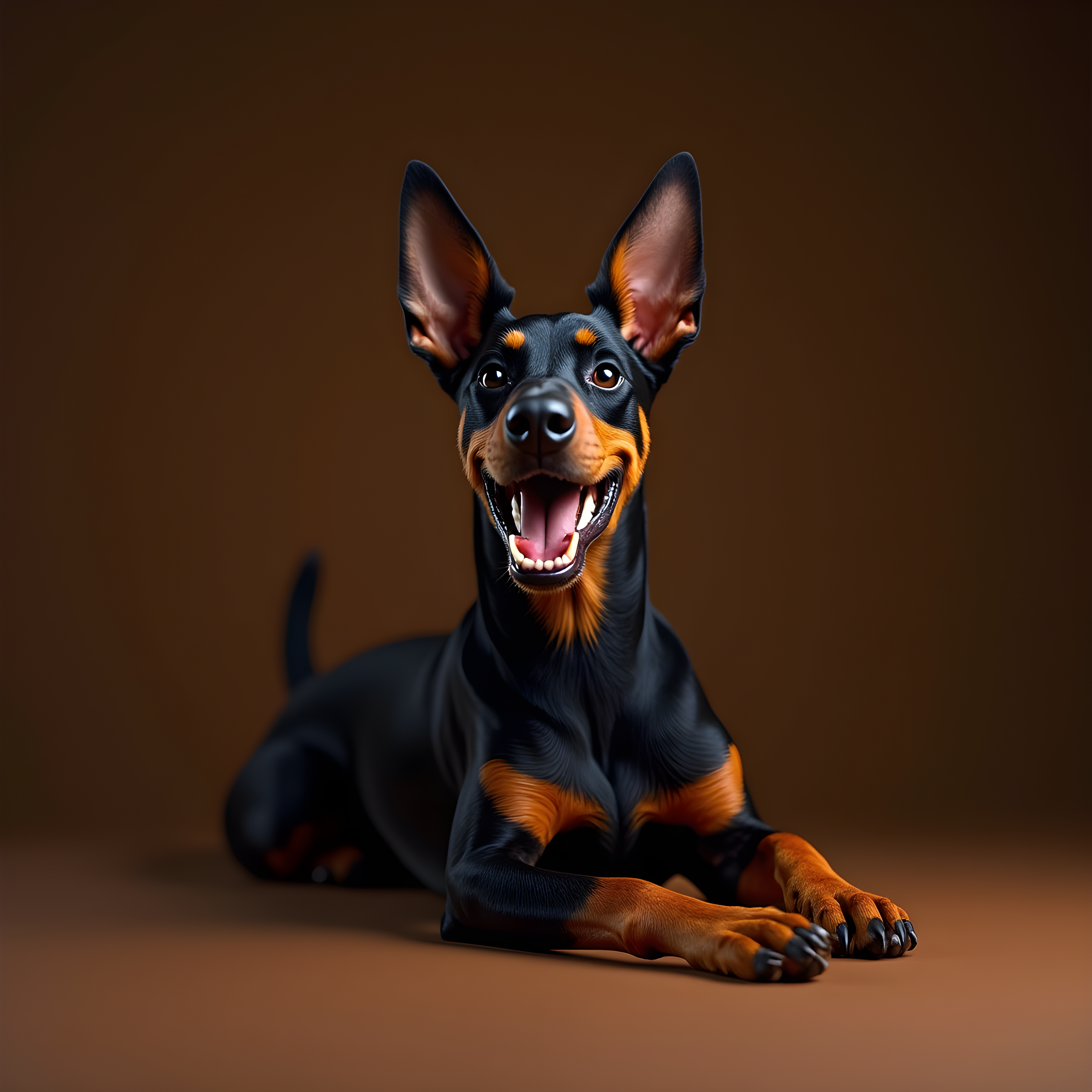 Doberman Pinscher — Hyper-Realistic (Happy)