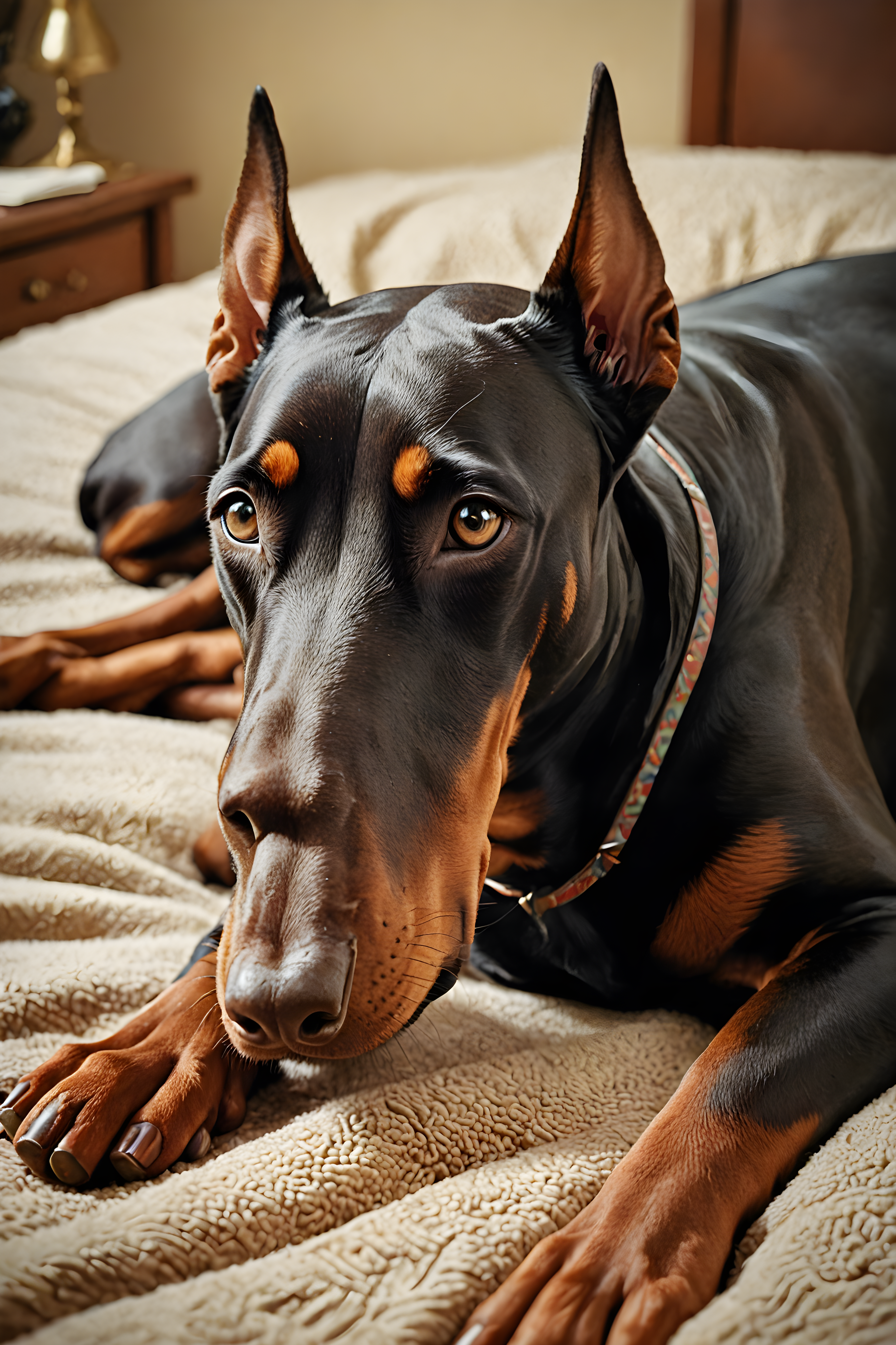 Doberman Pinscher — Retro (Sleepy)