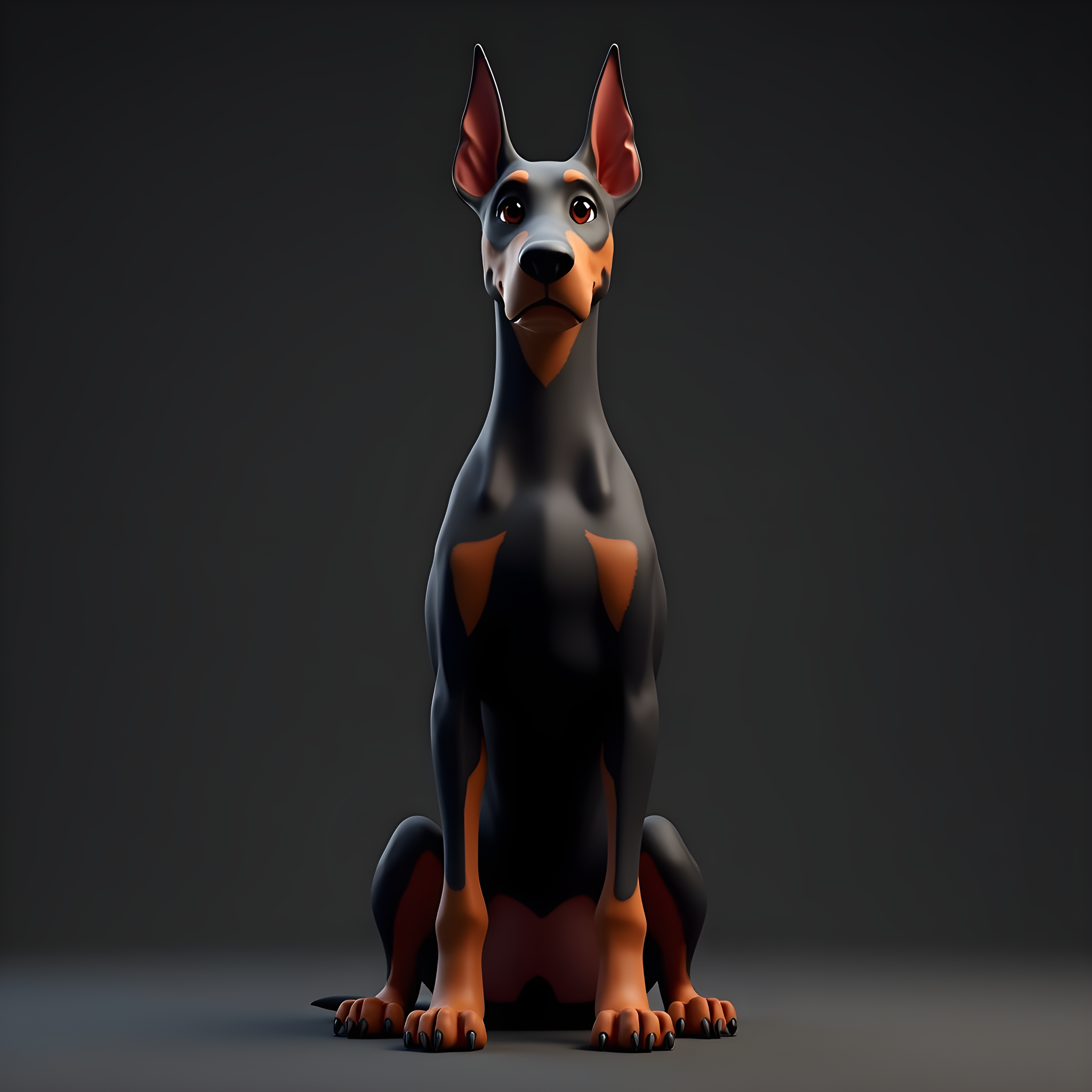 Doberman Pinscher — 3D Render (Aesthetic)