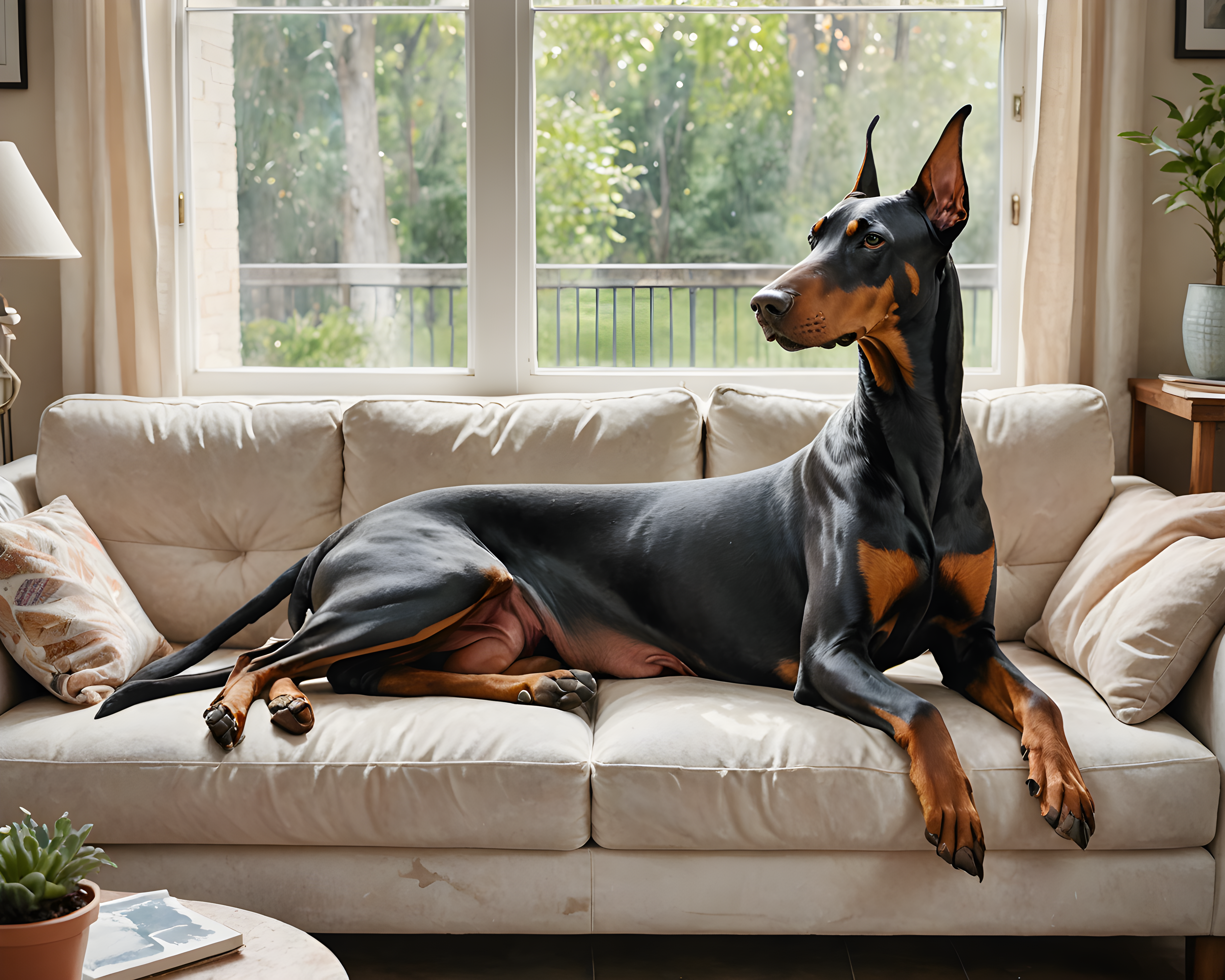 Doberman Pinscher — Watercolor (Lifestyle)