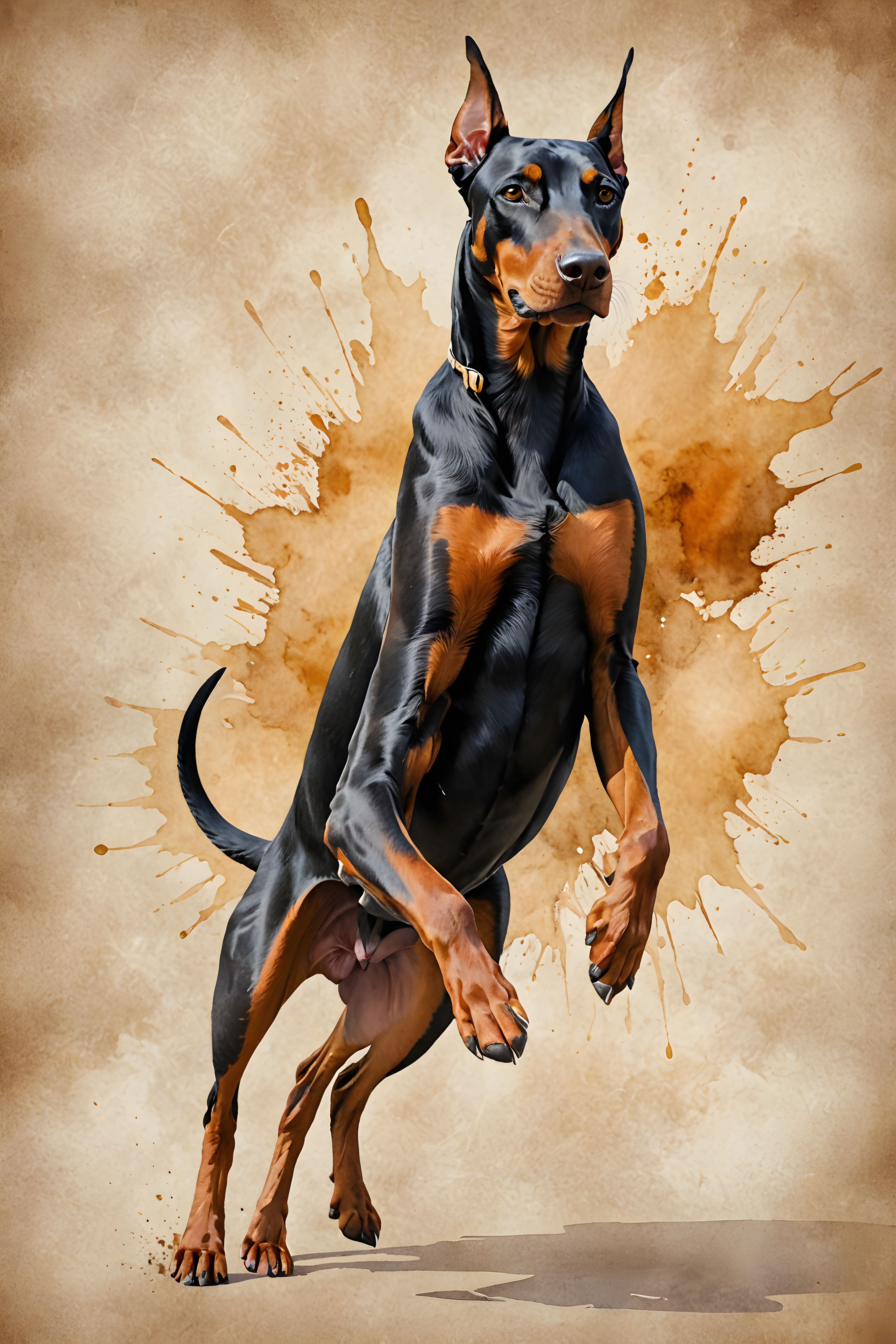 Doberman Pinscher — Watercolor (Luxury)