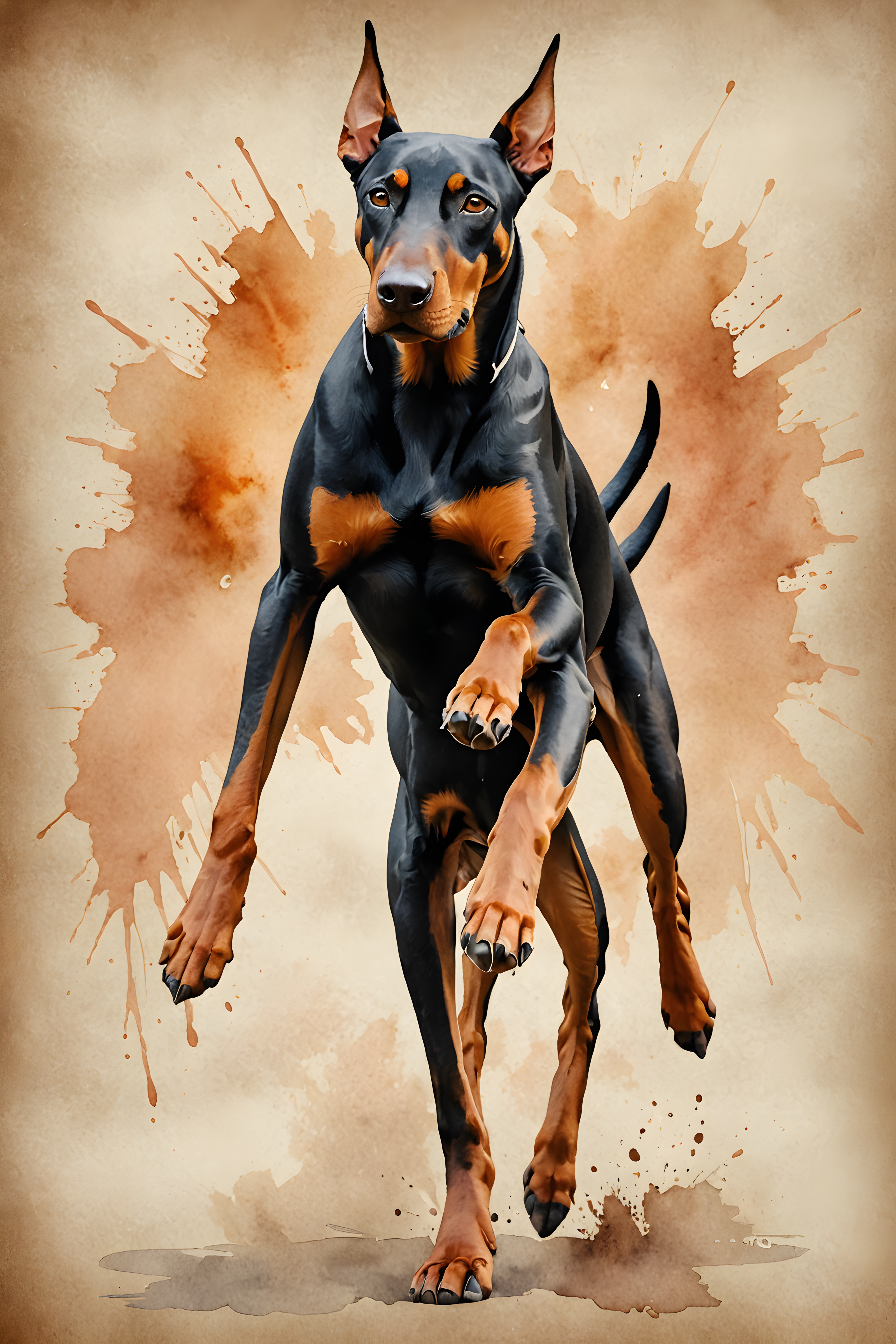 Doberman Pinscher — Watercolor (Motivational)