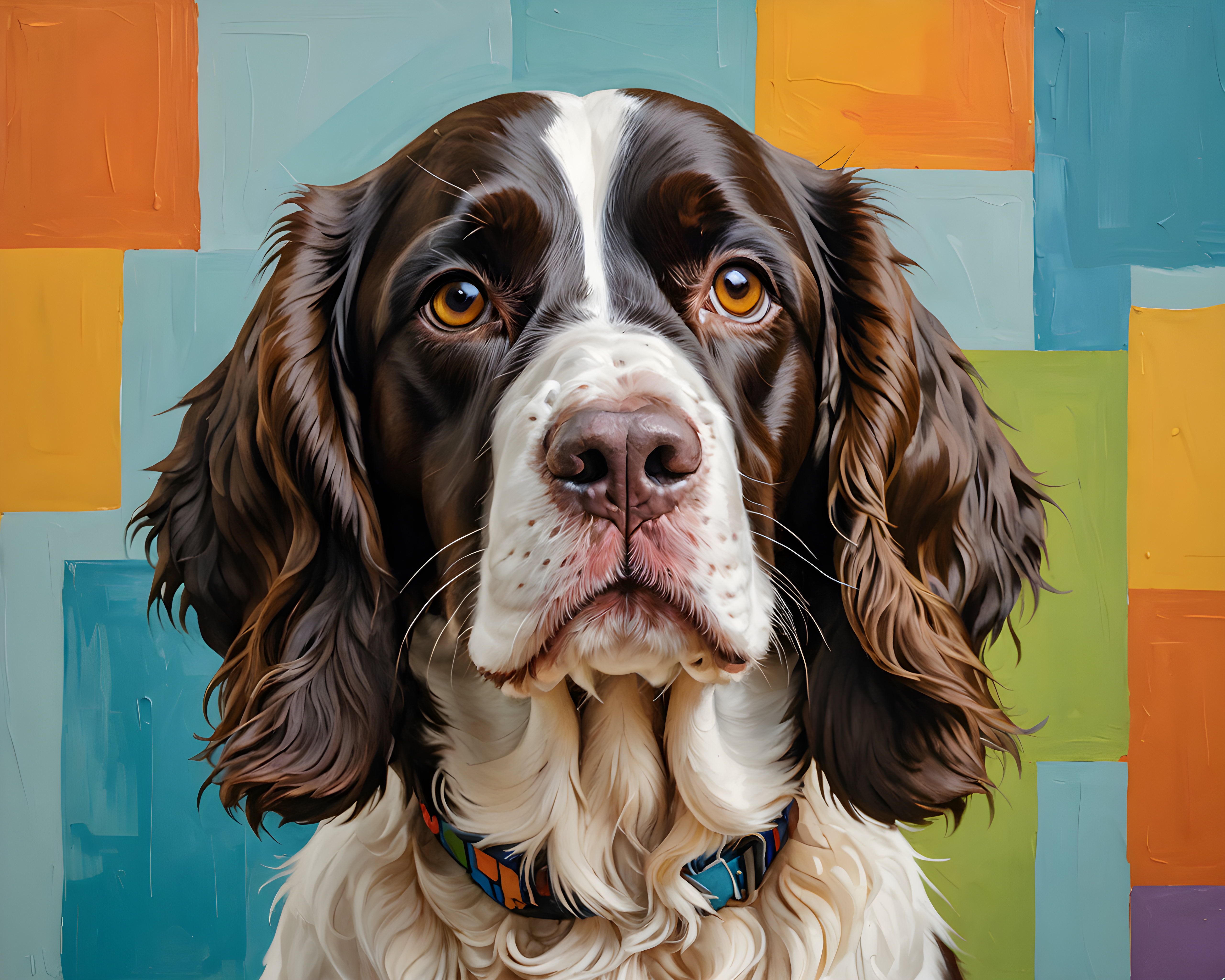 English Springer Spaniel — Abstract (Funny)