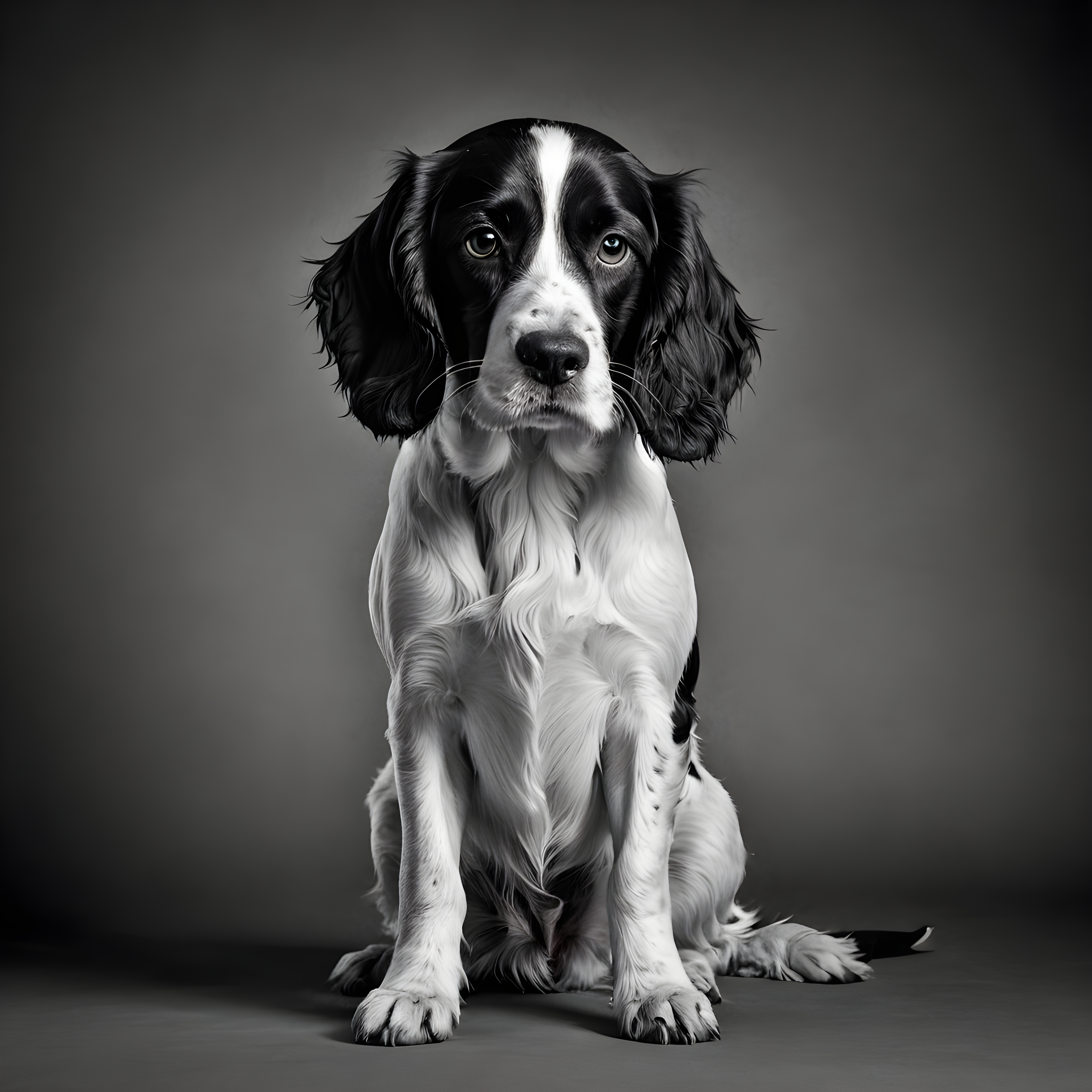 English Springer Spaniel — Black & White (Energetic)