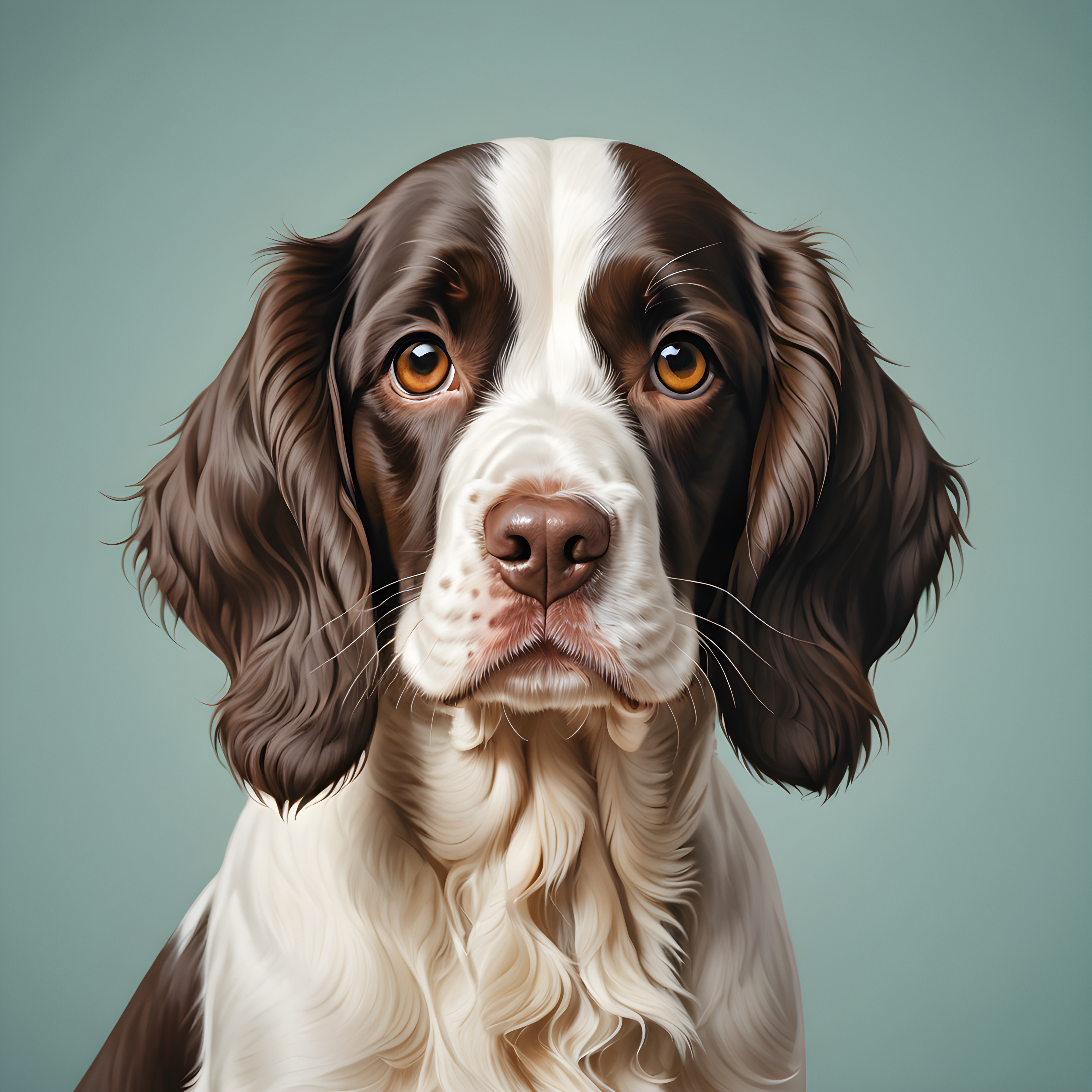 English Springer Spaniel — Line Art (Cute)