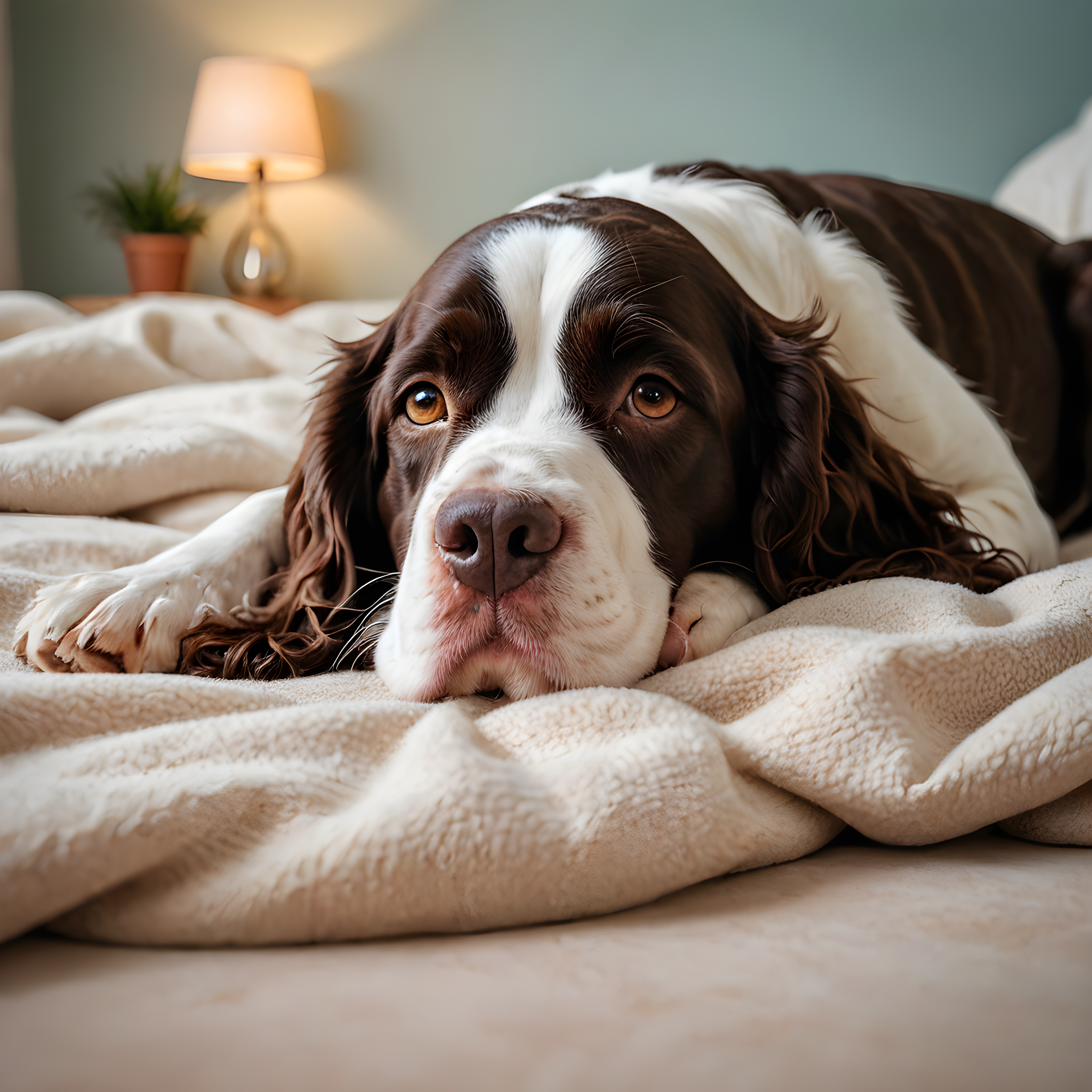 English Springer Spaniel — Modern Aesthetic (Sleepy)
