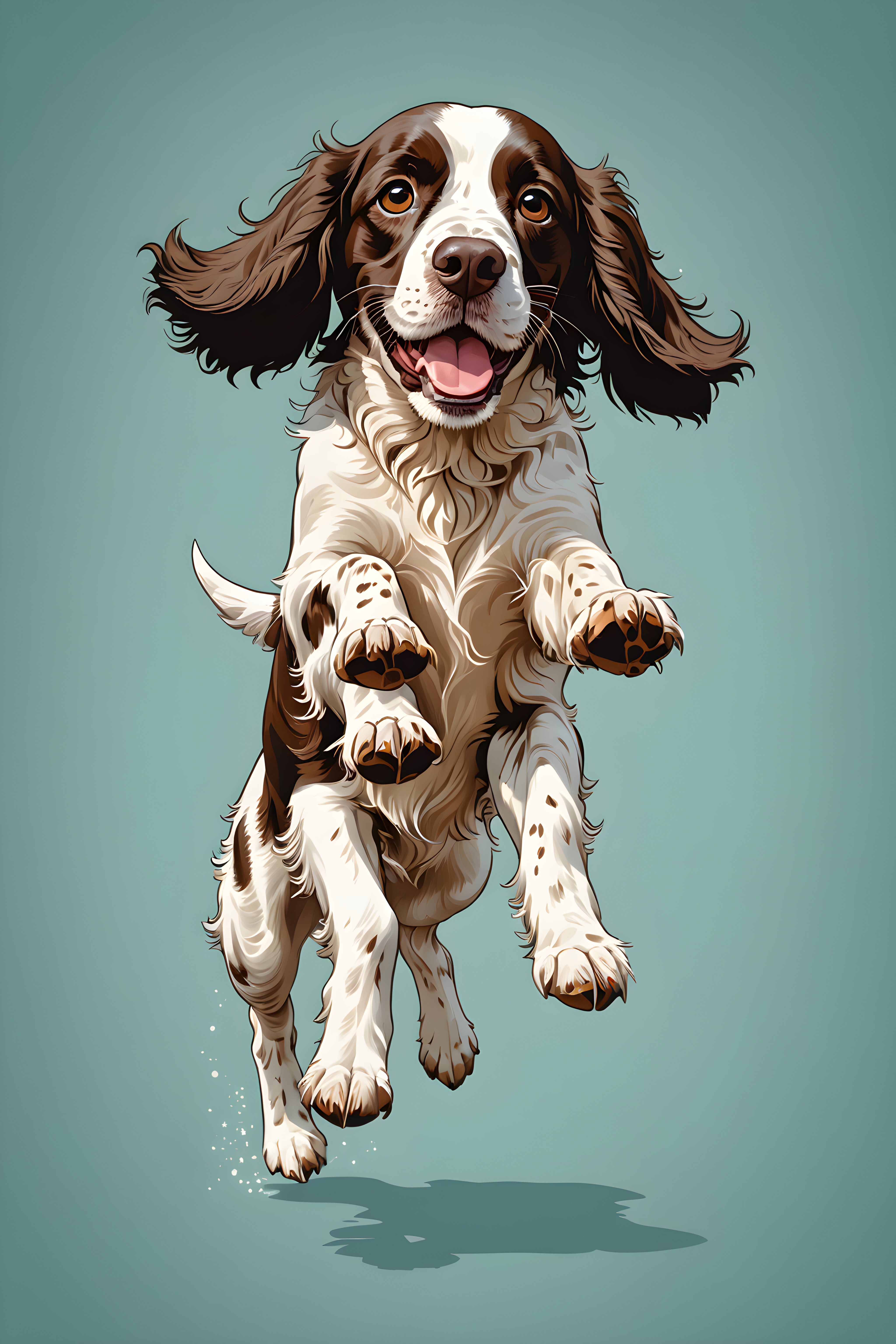 English Springer Spaniel — Retro (Cute)