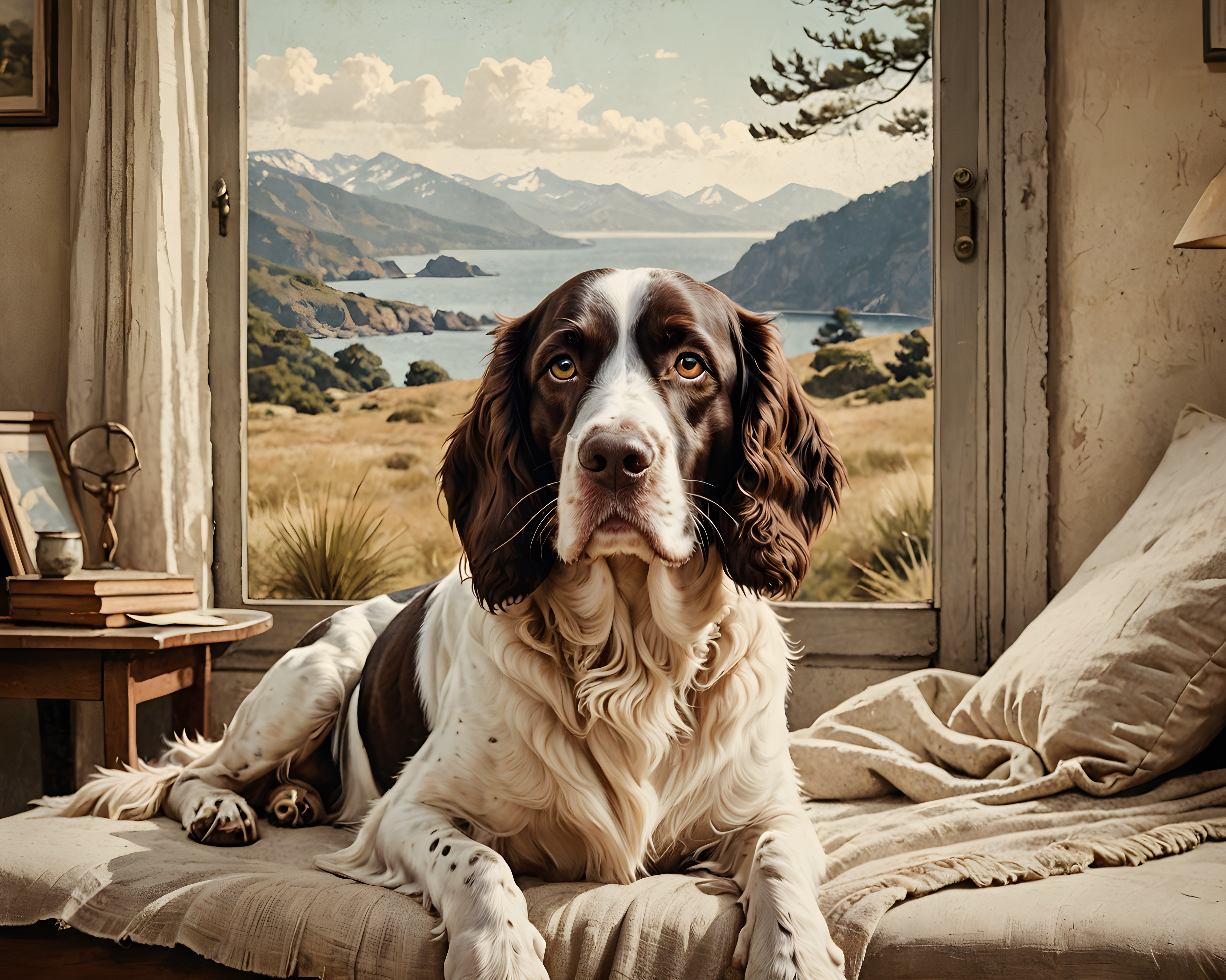 English Springer Spaniel — Vintage Poster (Emotional)