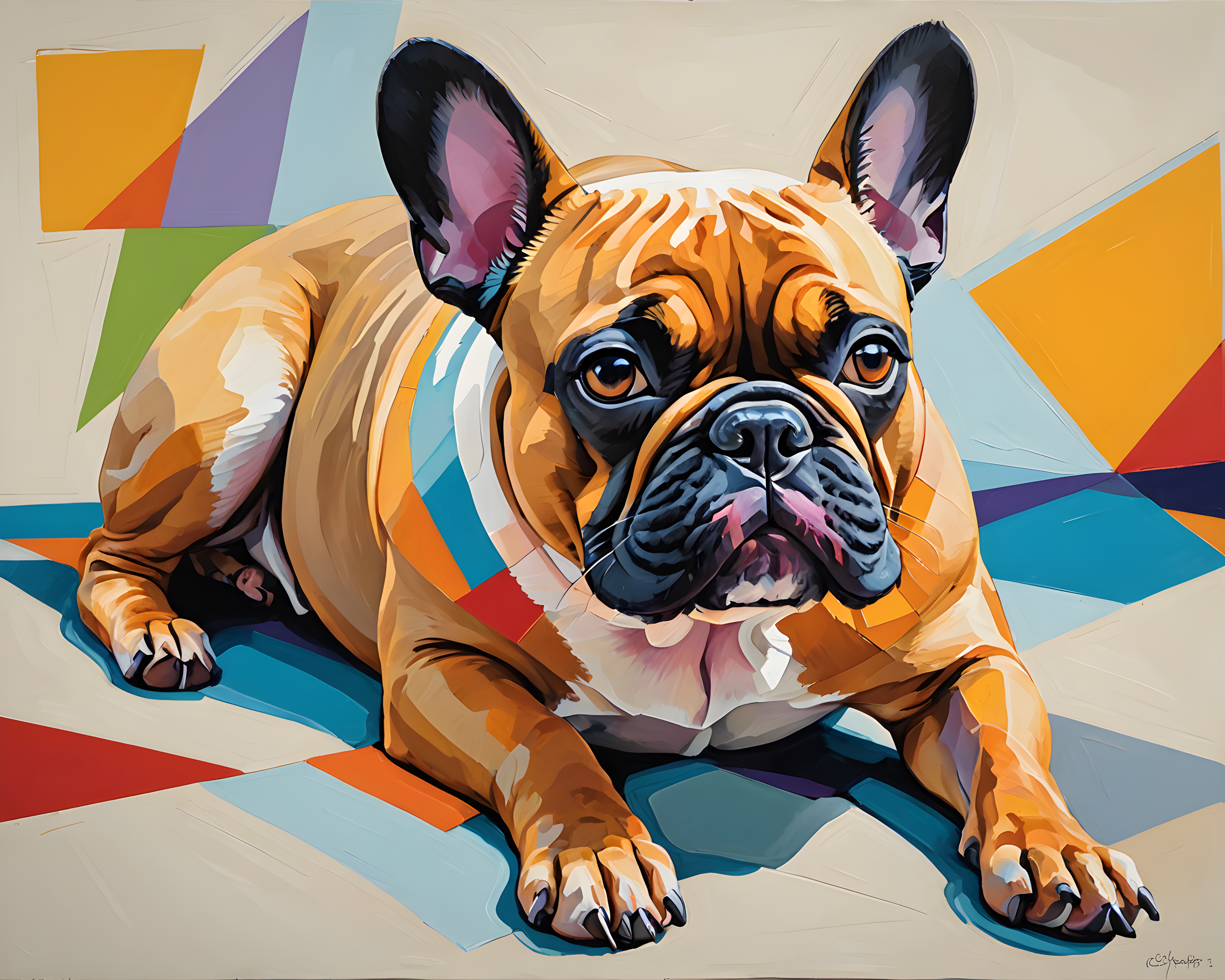 French Bulldog — Abstract (Energetic)
