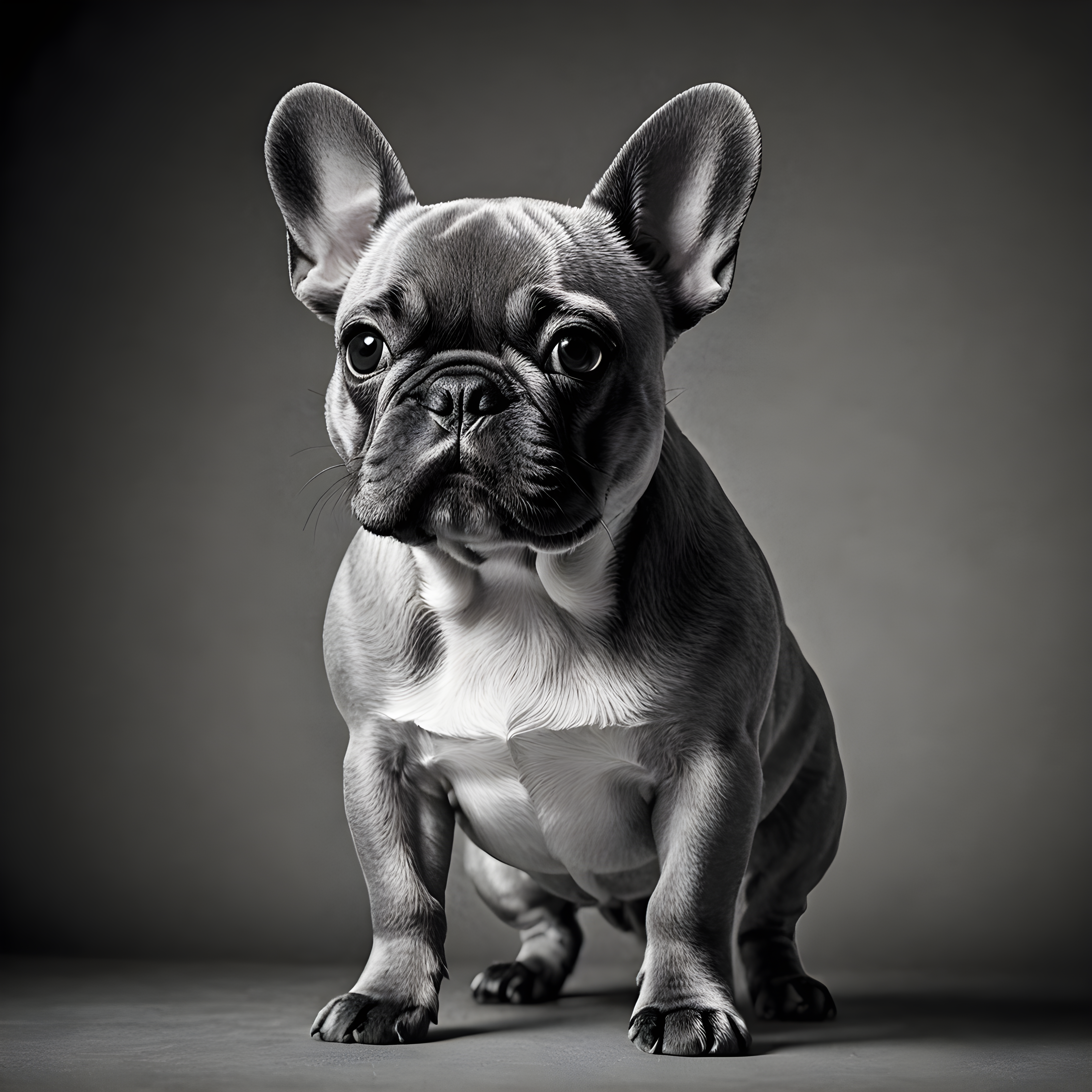 French Bulldog — Black & White (Cute)