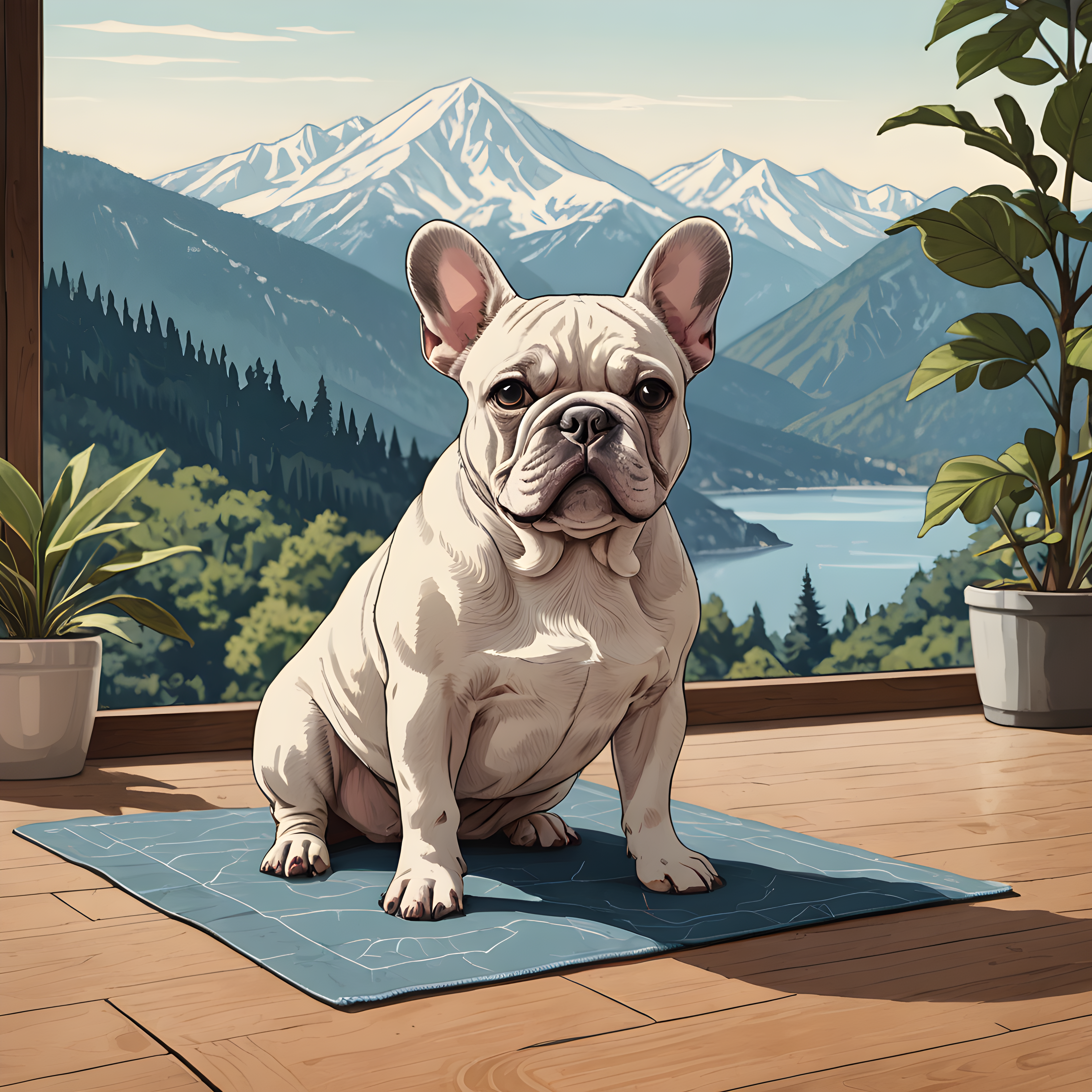 French Bulldog — Line Art (Aesthetic)
