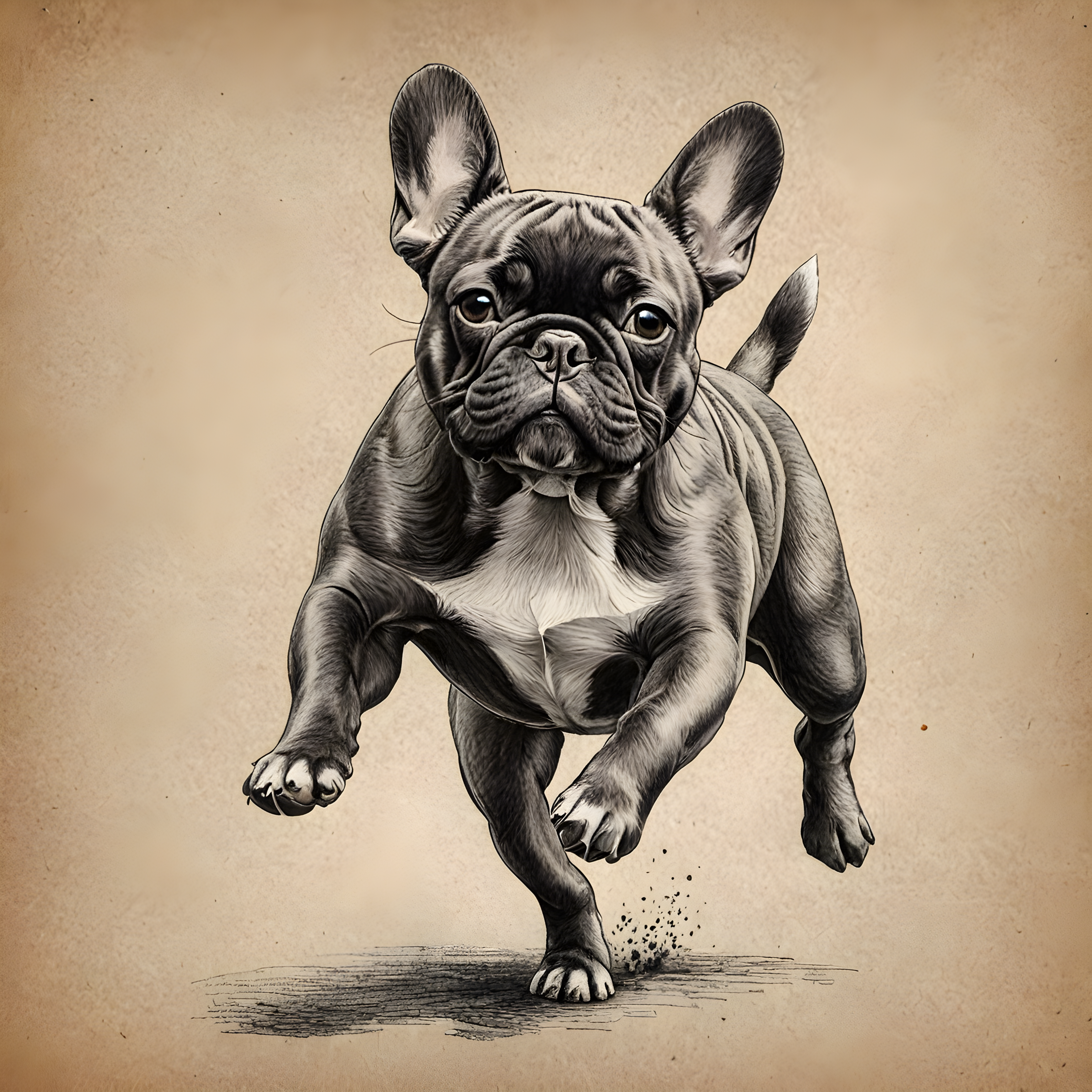 French Bulldog — Pencil Sketch (Aesthetic)