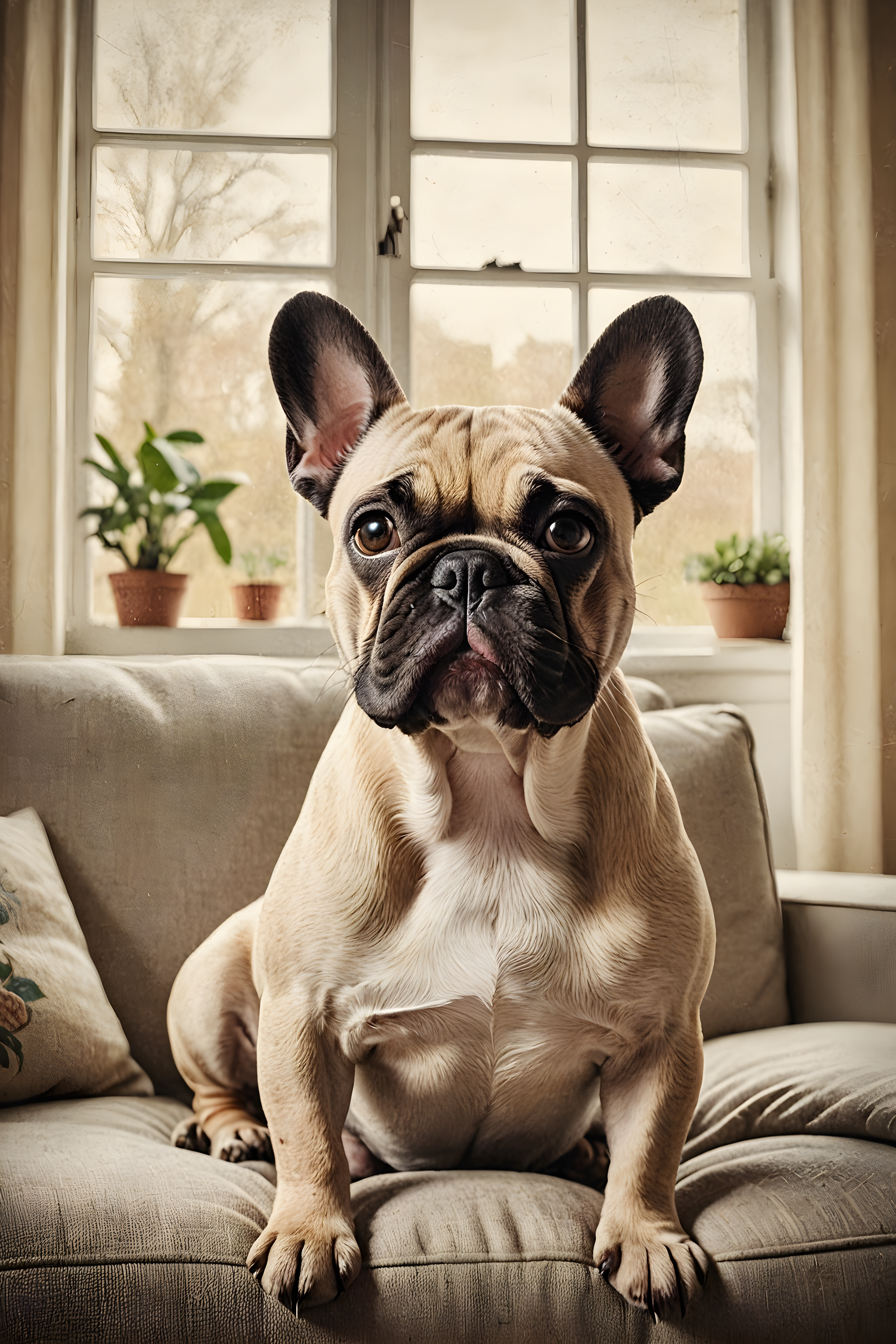 French Bulldog — Vintage Poster (Lifestyle)