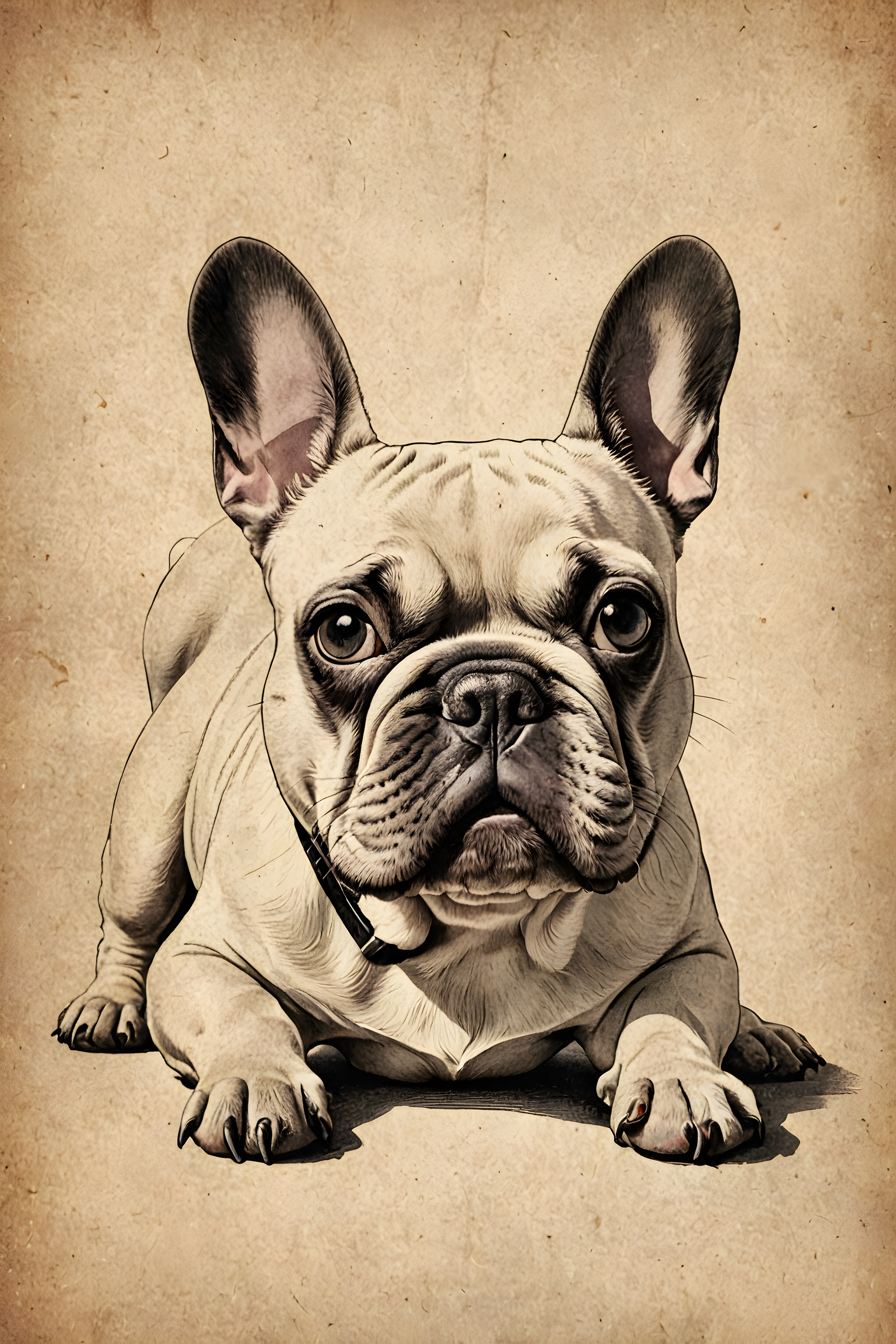 French Bulldog — Vintage Poster (Playful)