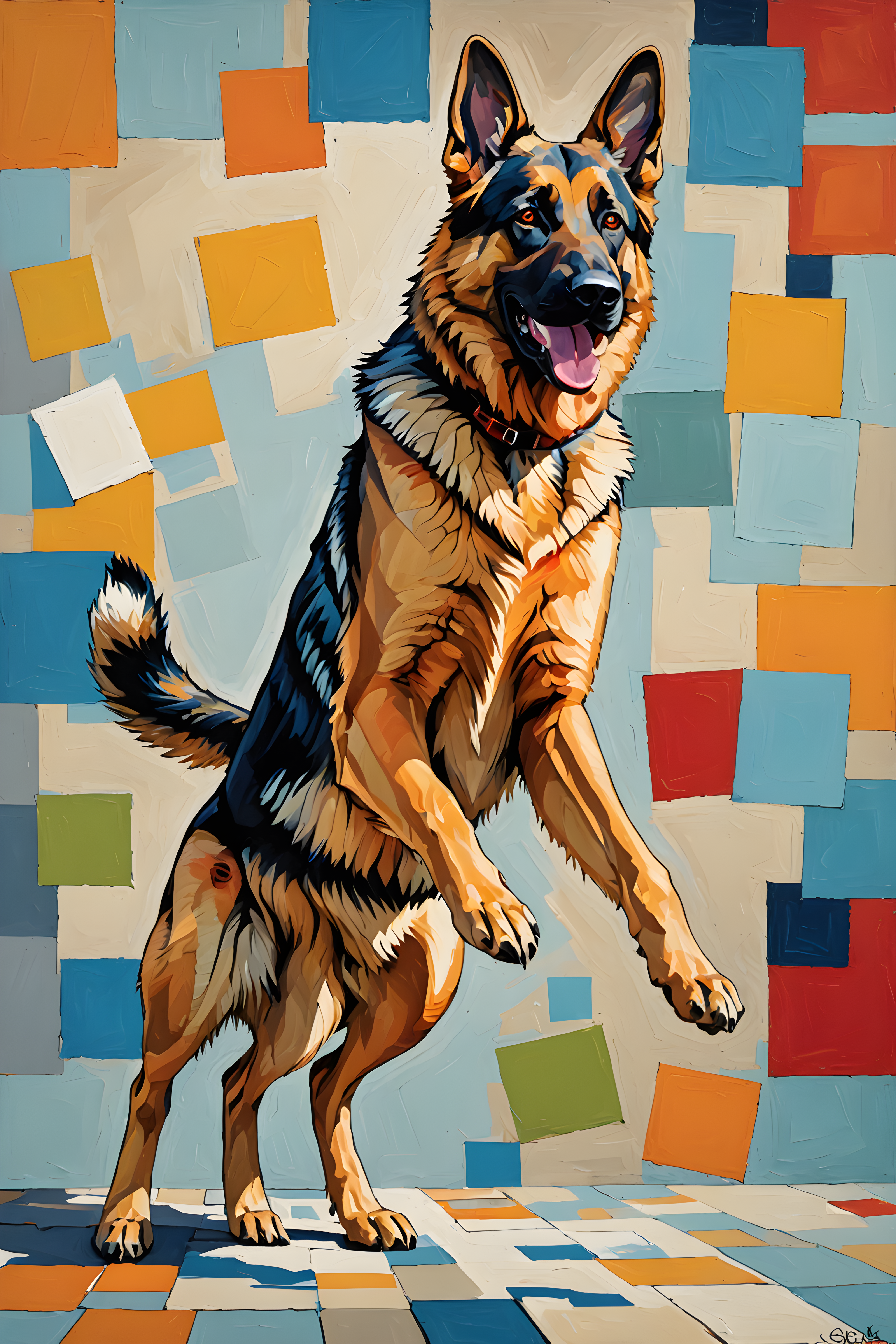 German Shepherd — Abstract (Savage)