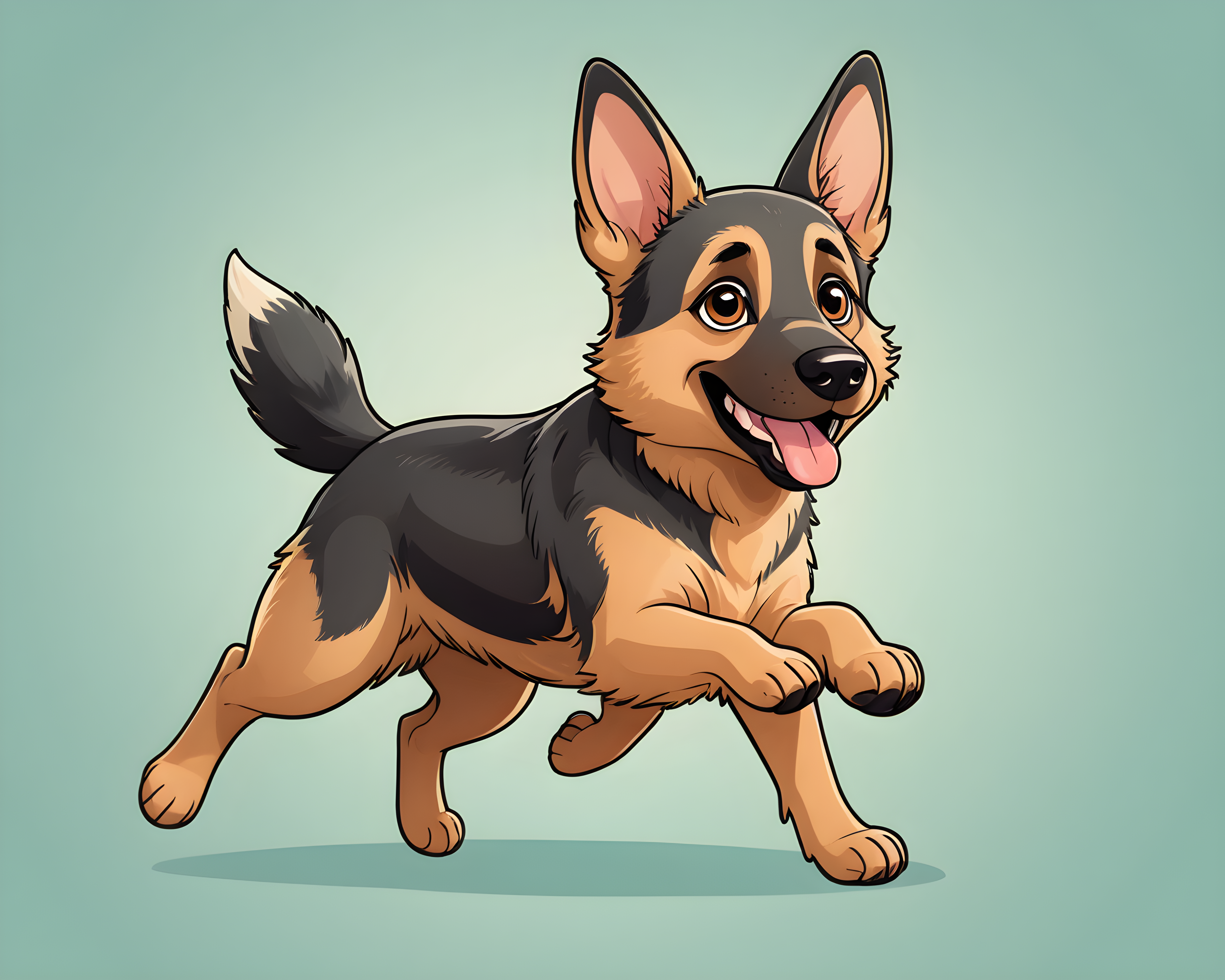 German Shepherd — Cartoon / Kawaii (Cute)